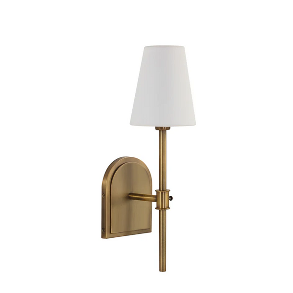Elio Antique Brush Brass Wall Sconce
