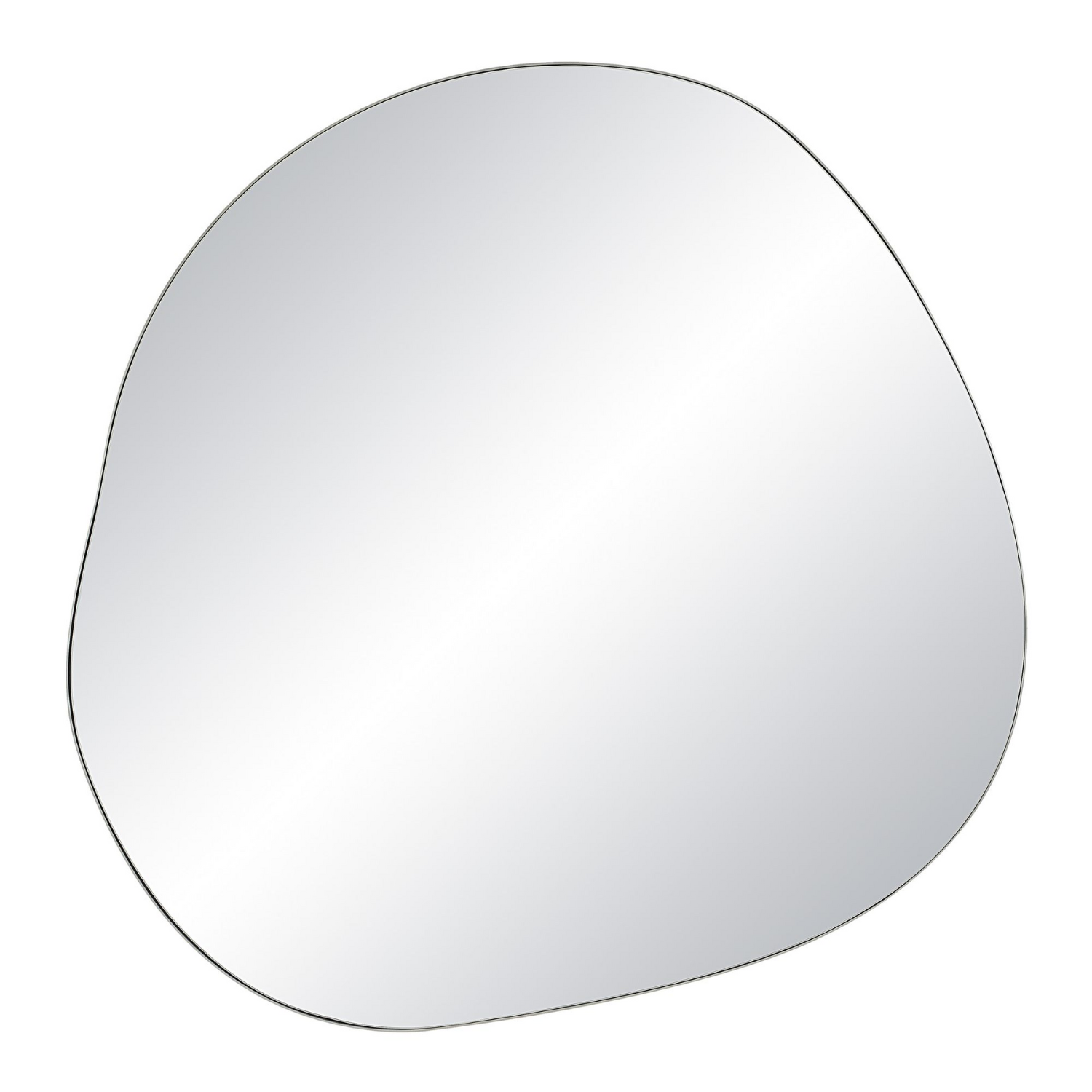 Amoeba Brushed Nickel Mirror