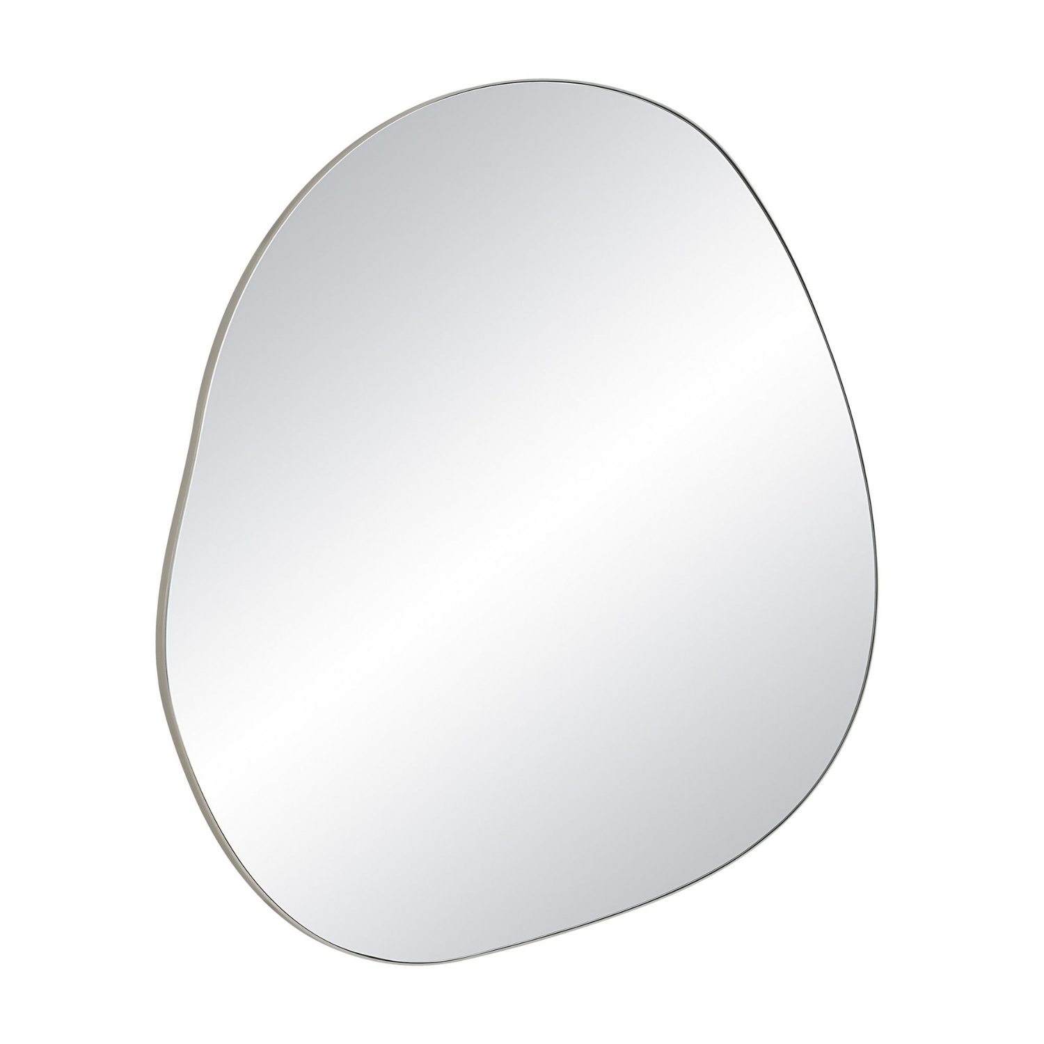 Amoeba Brushed Nickel Mirror
