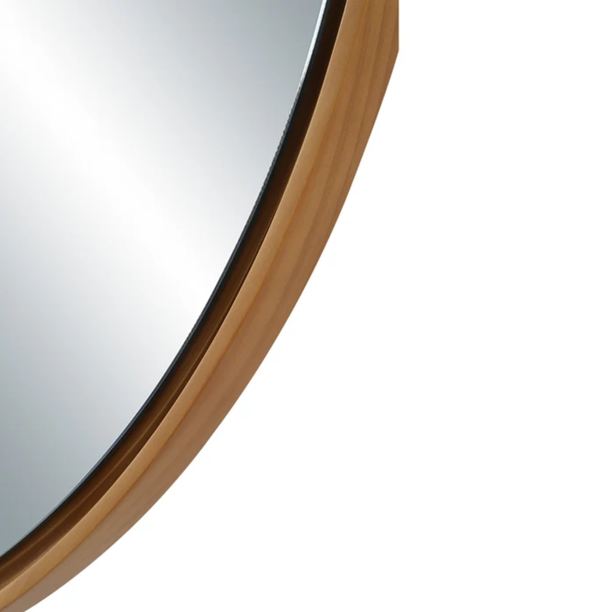 Noma Round Pine Wall Mirror
