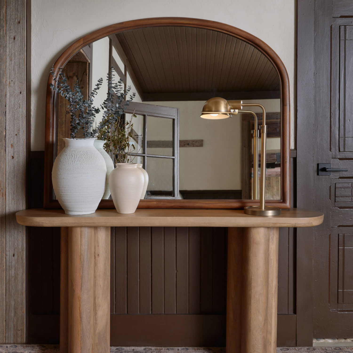 Archive Adjustable Table Lamp- Dark Antique/Brushed Brass