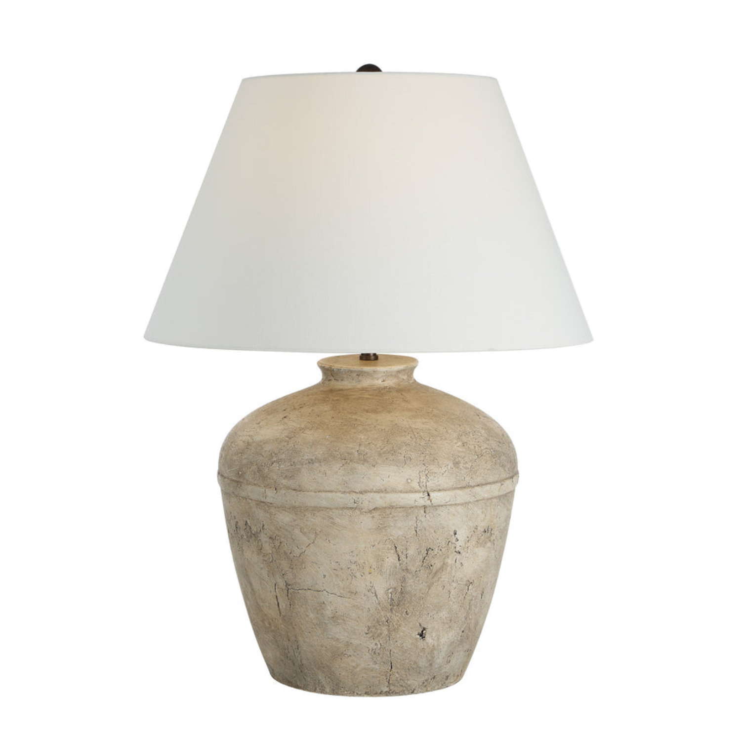 Cove Ceramic Table Lamp- Distressed Brown/Beige