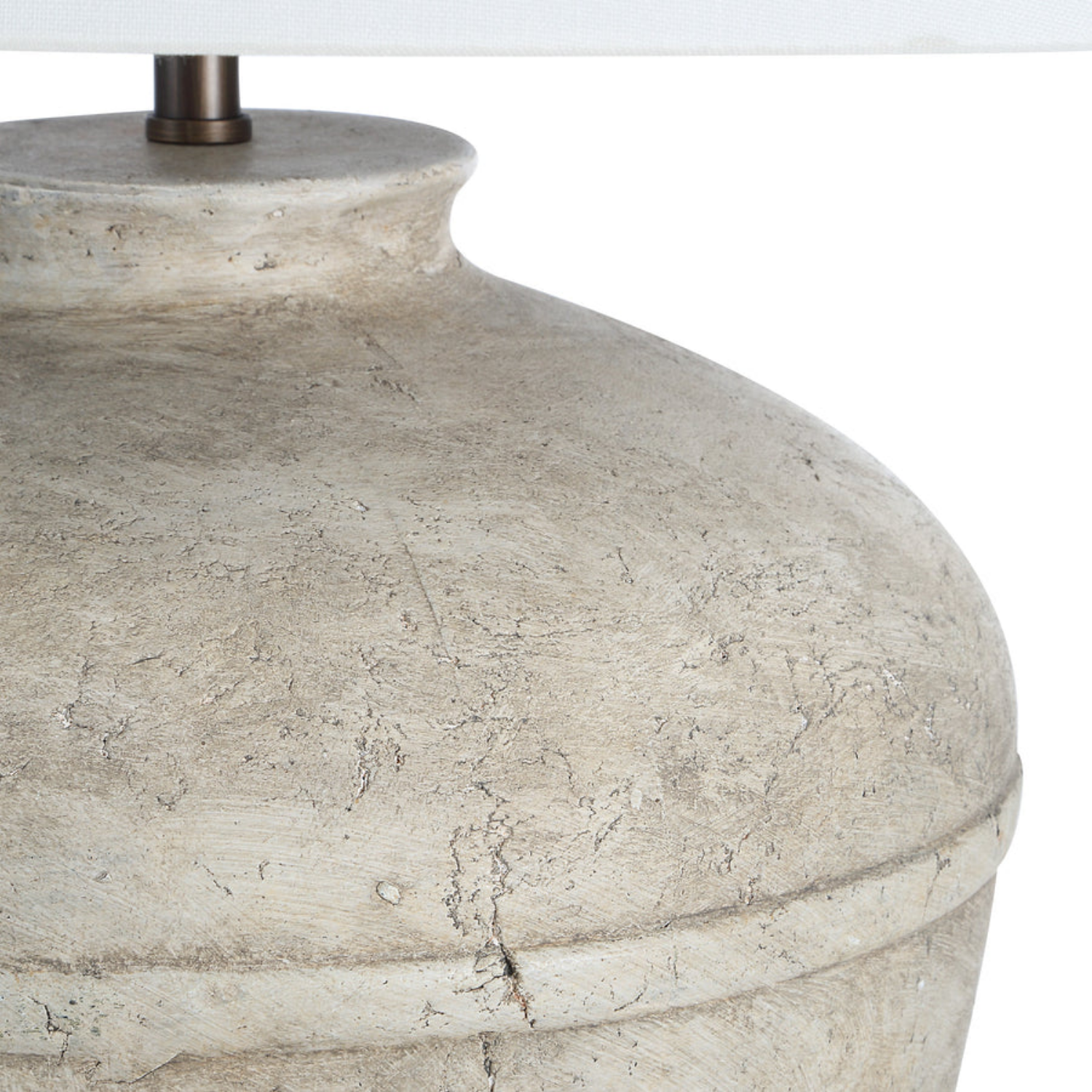 Cove Ceramic Table Lamp- Distressed Brown/Beige