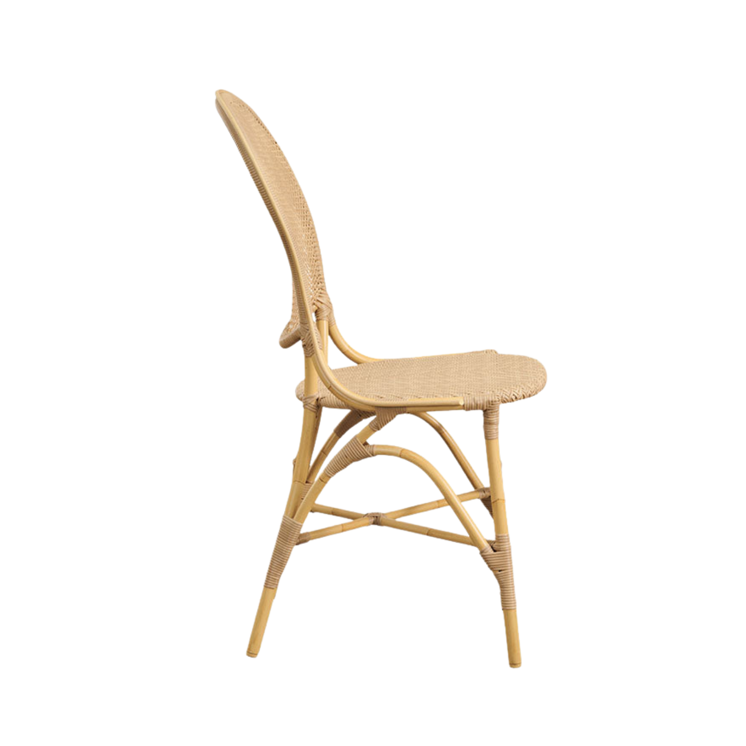 Florence Alu-Rattan Dining Side Chair w/ Cushion
