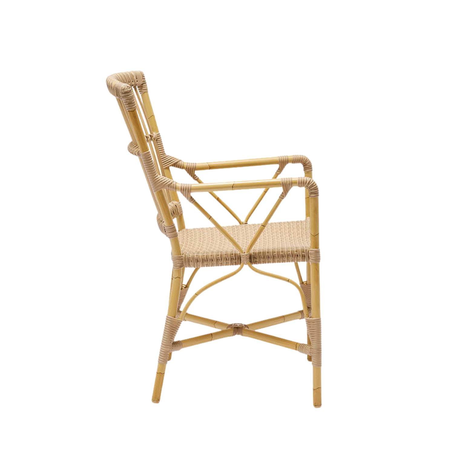 Venice Alu-Rattan Dining Arm Chair w/ Cushion