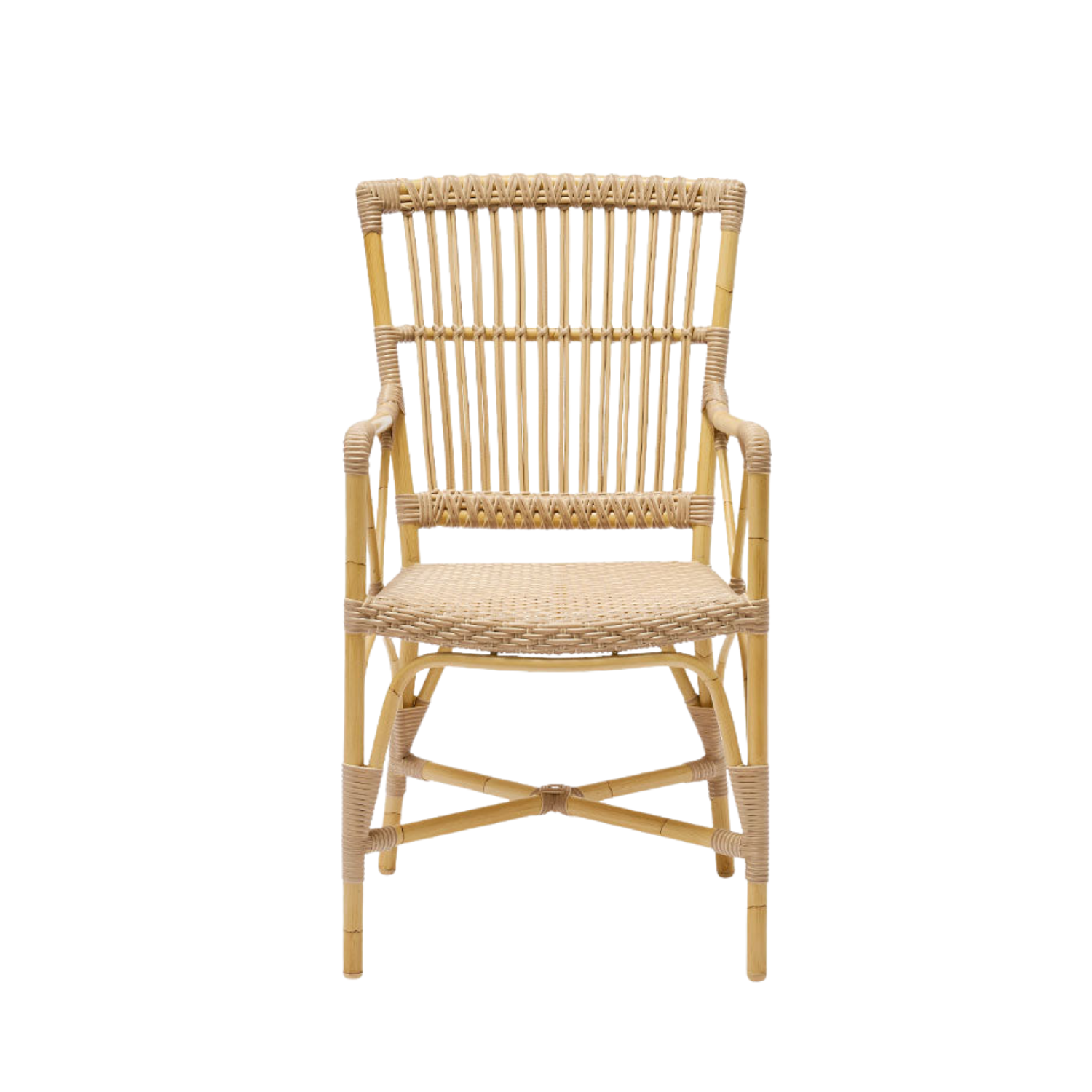 Venice Alu-Rattan Dining Arm Chair w/ Cushion