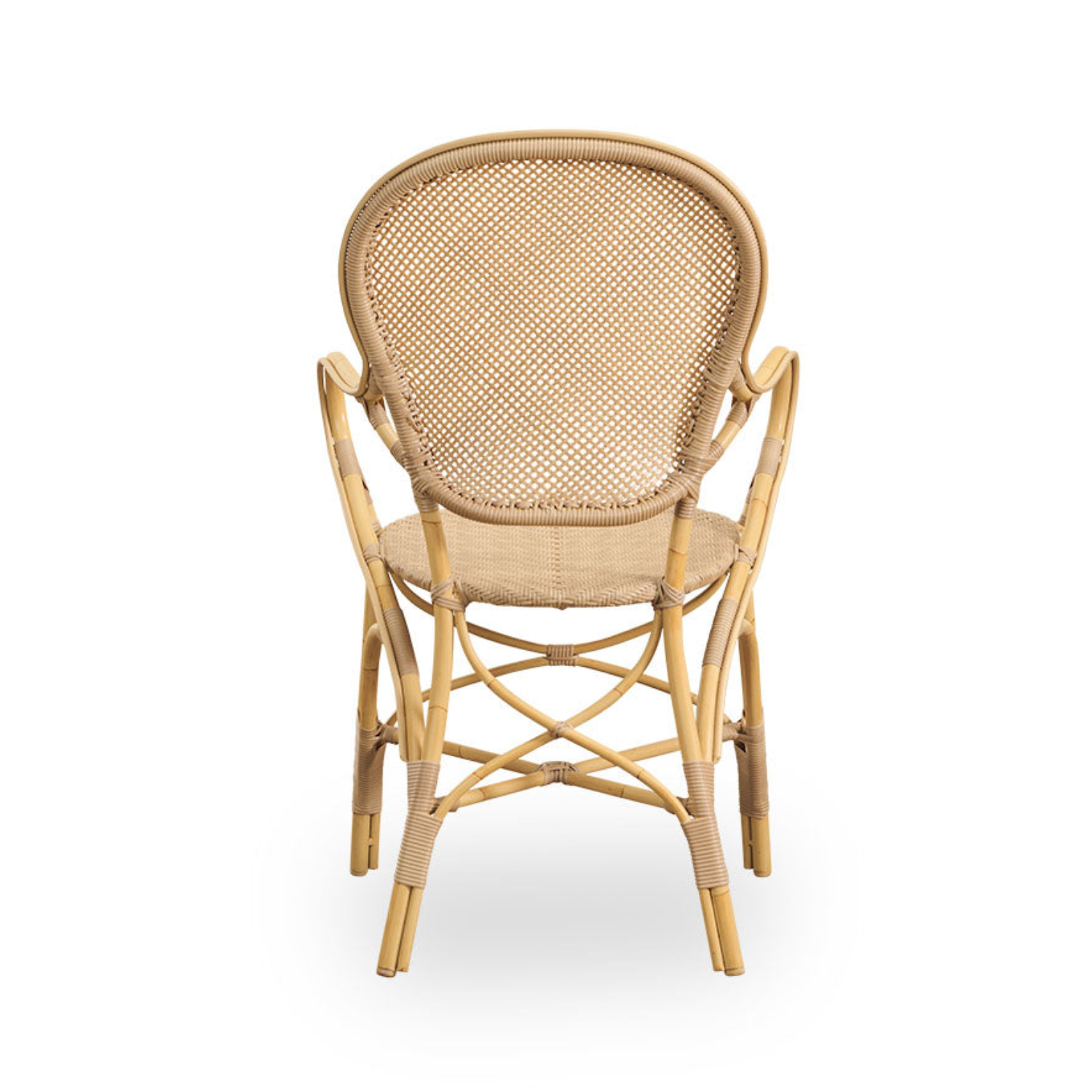 Florence Alu-Rattan Dining Arm Chair w/ Cushion