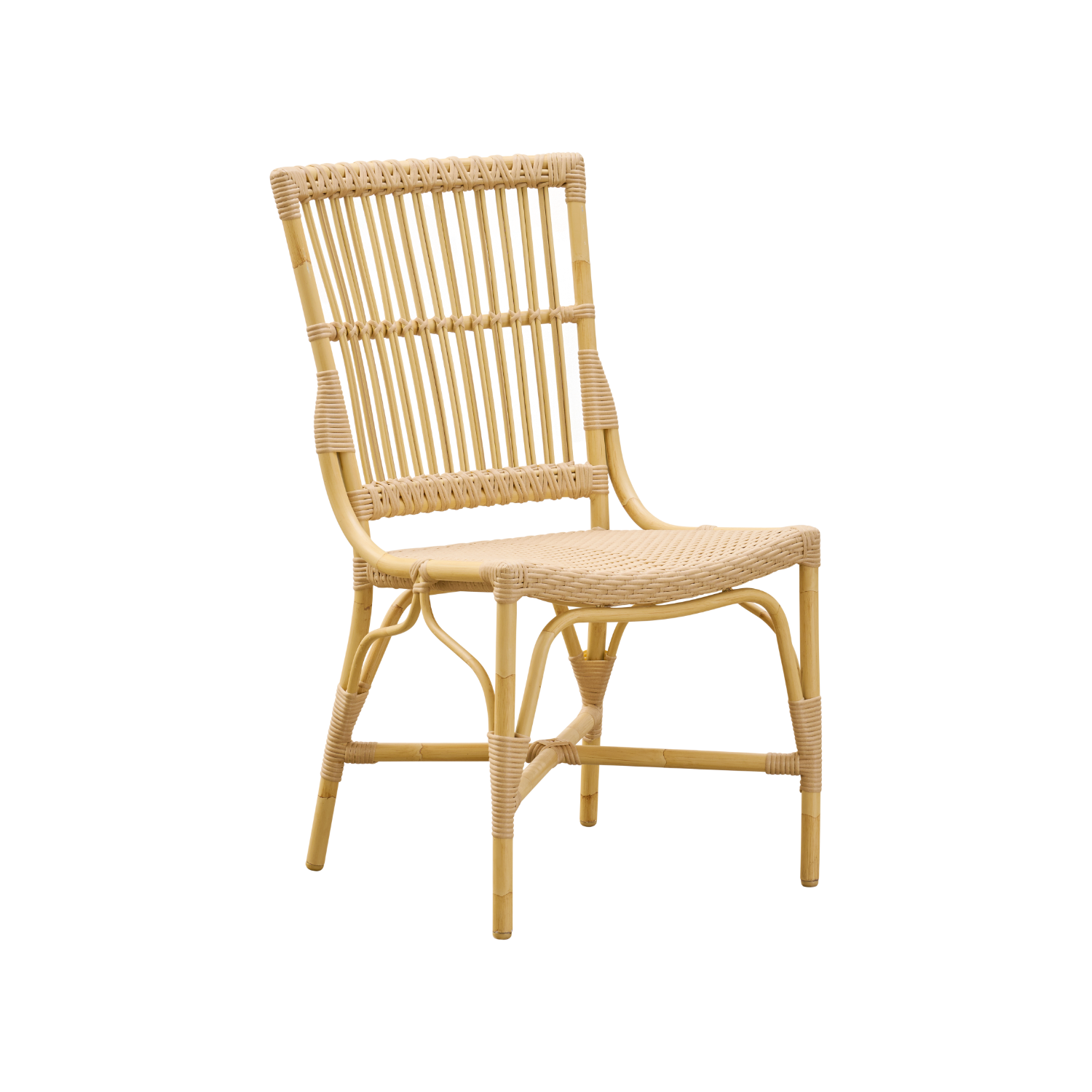 Venice Alu-Rattan Dining Side Chair w/ Cushion