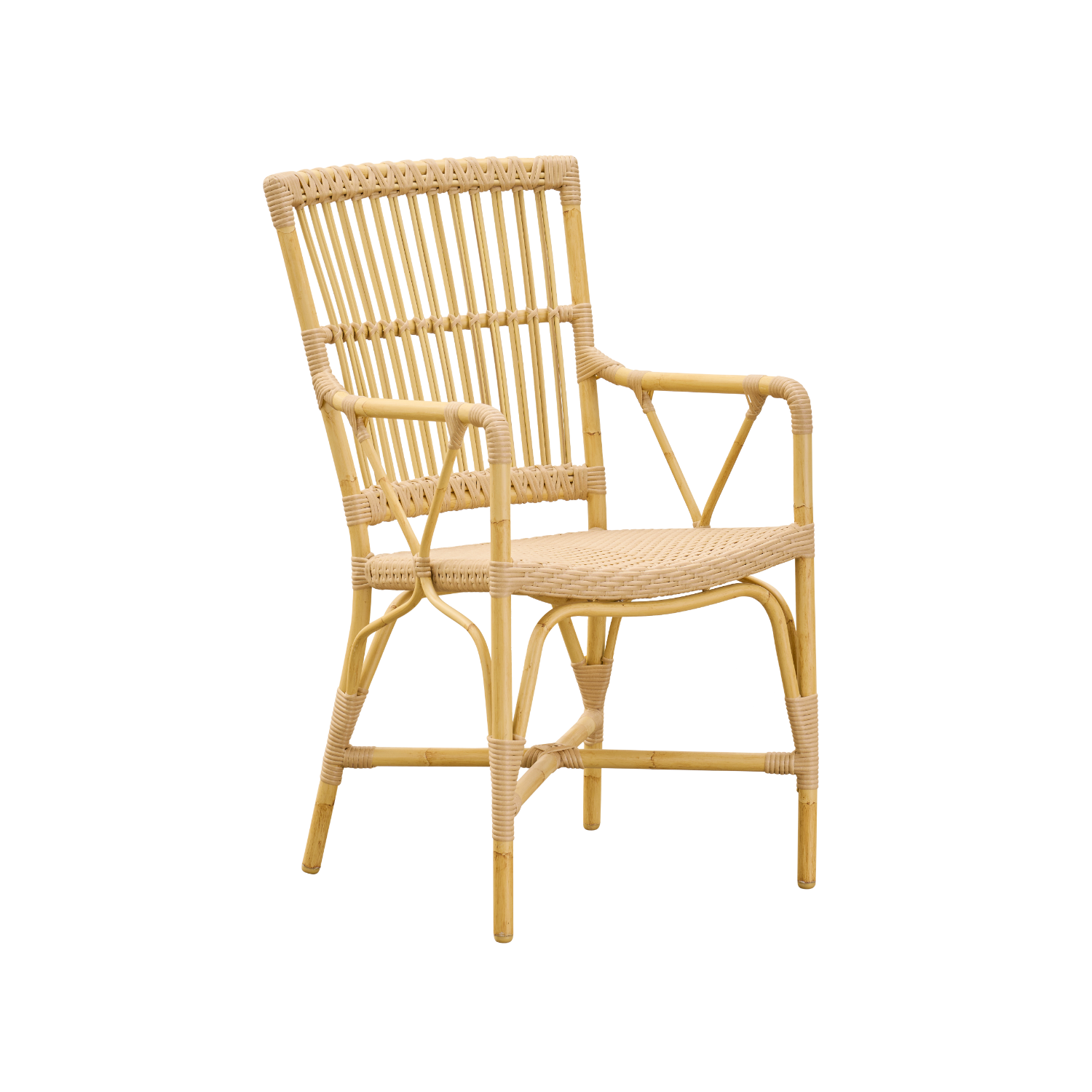 Venice Alu-Rattan Dining Arm Chair w/ Cushion