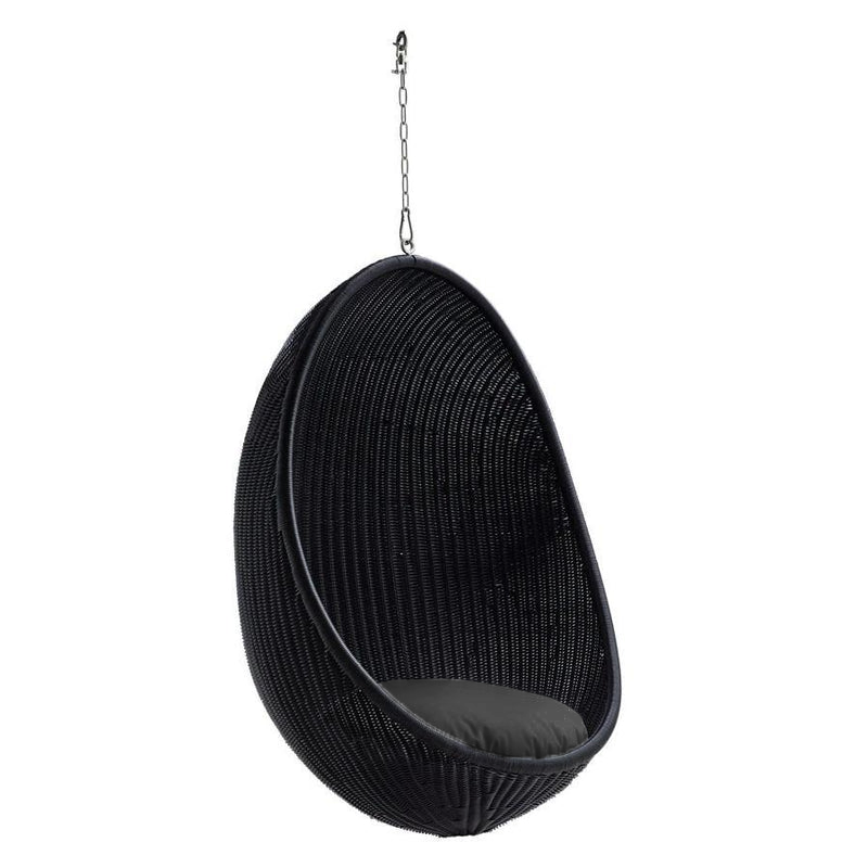 Venice Hanging Egg Chair - Black