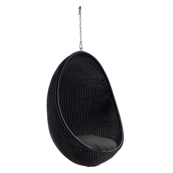 Venice Hanging Egg Chair - Black
