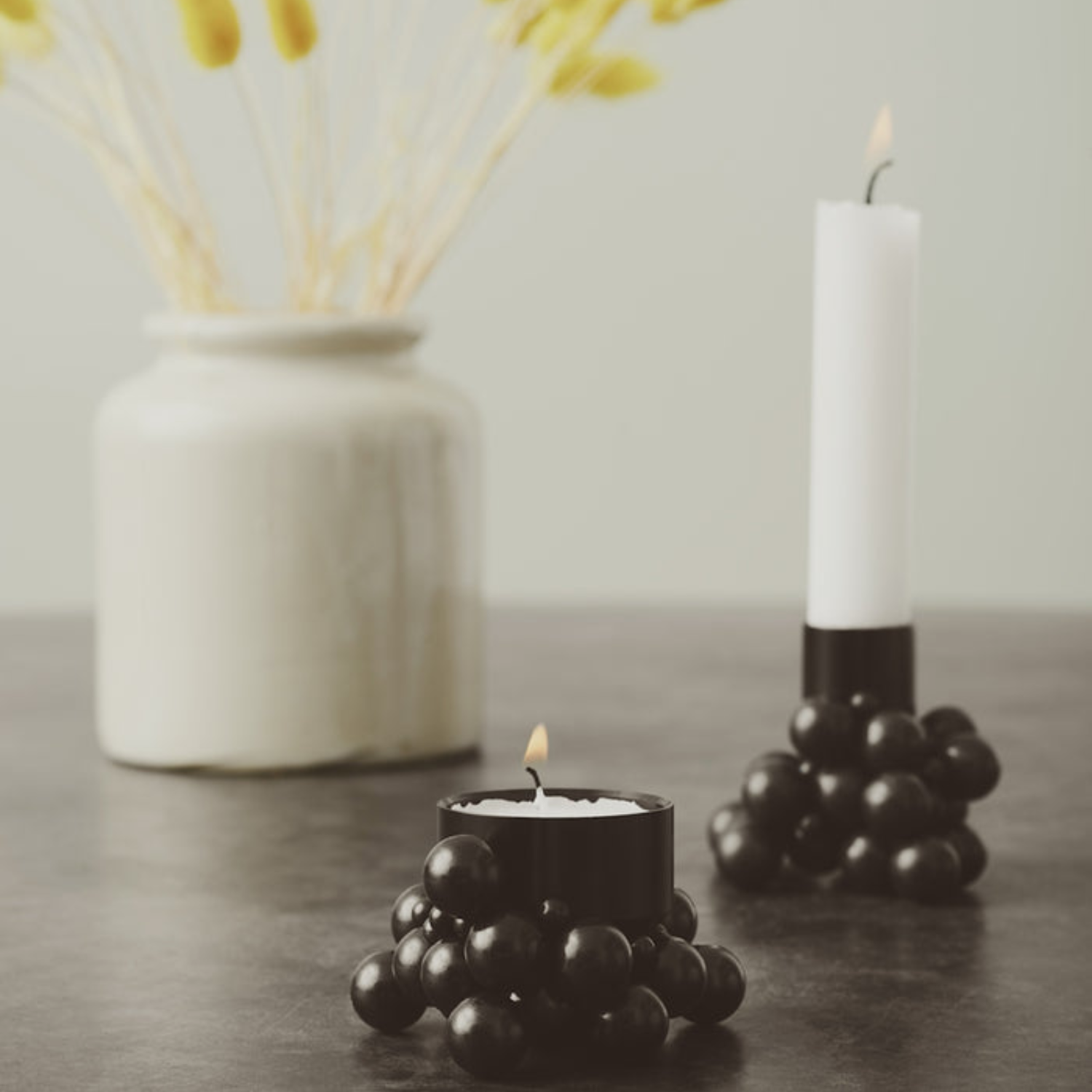 Magnetic Black Tealight Holder