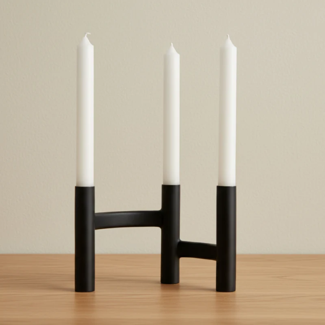 Nordic Black Monarch Candle Holder