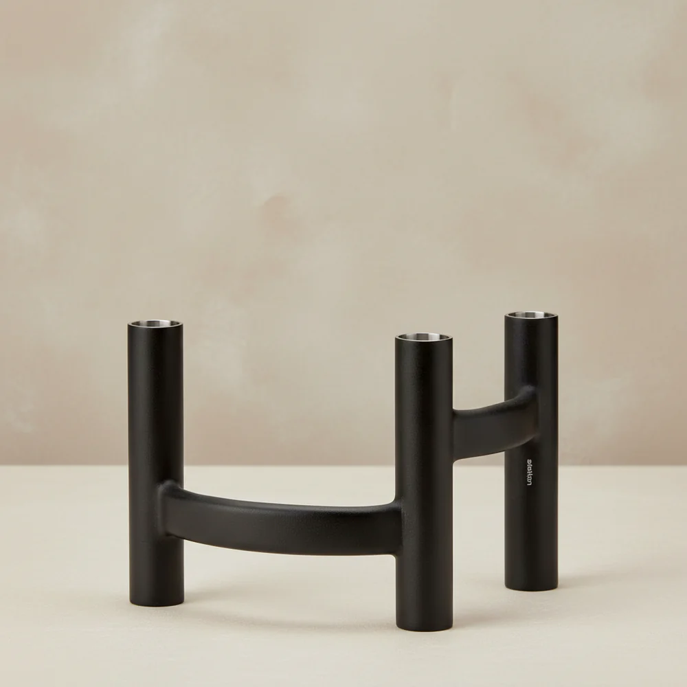 Nordic Black Monarch Candle Holder