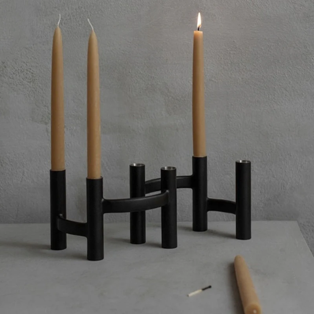 Nordic Black Monarch Candle Holder