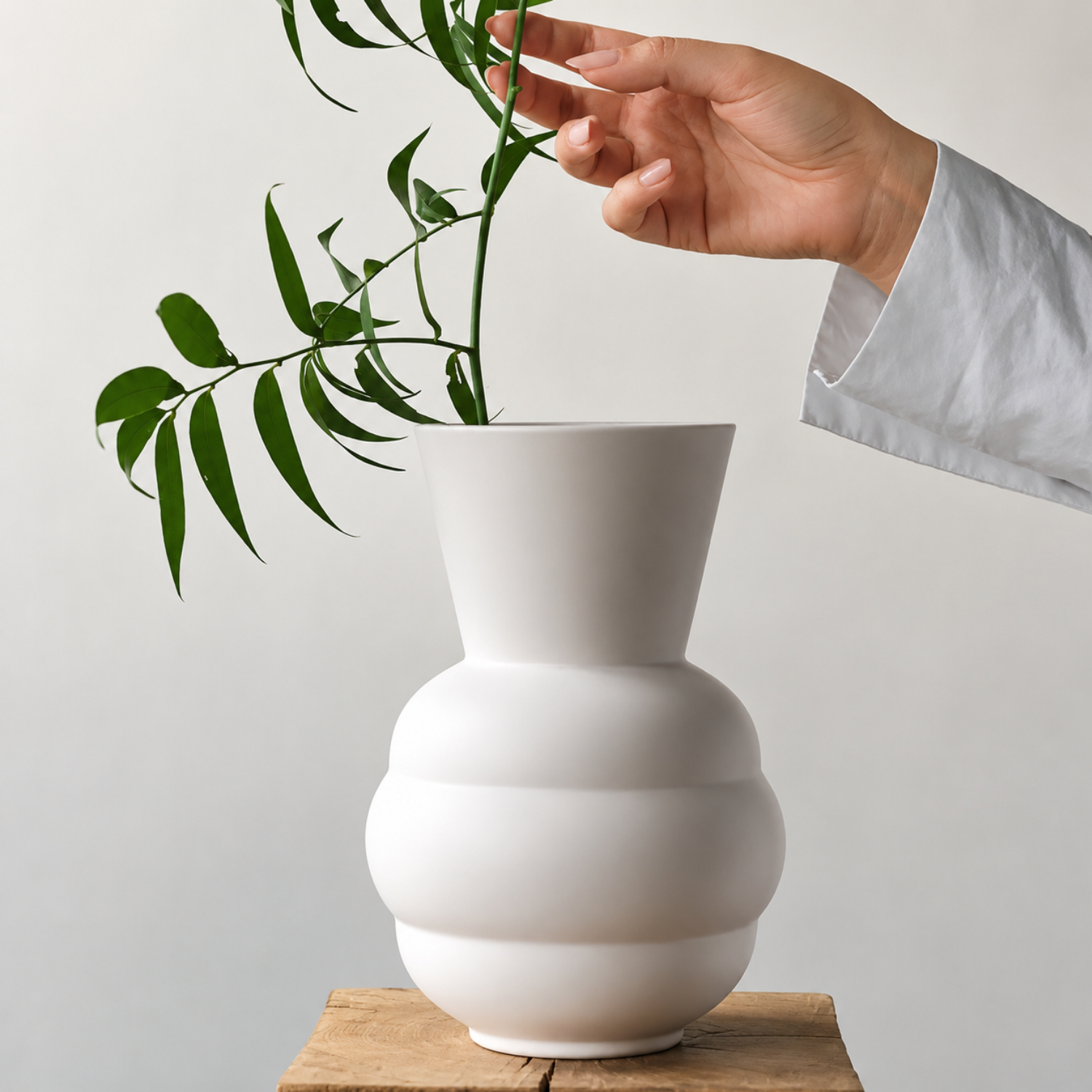 Caldera Cream Ceramic Vase