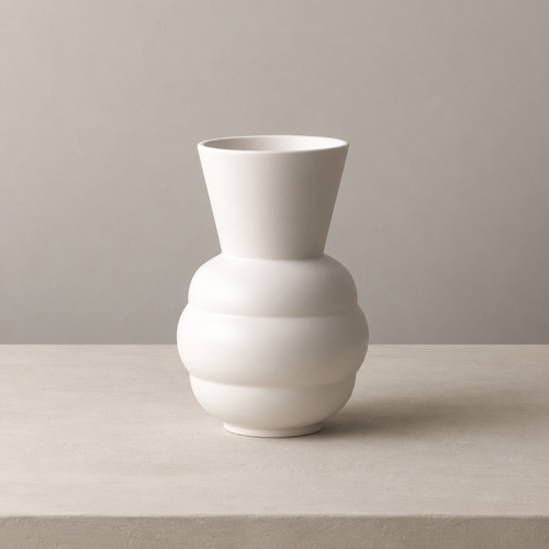 Caldera Cream Ceramic Vase