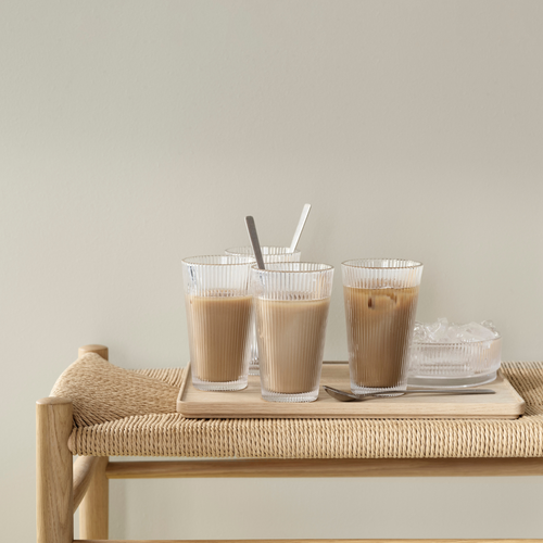 Crinkle 12oz Glass Tumbler Set of 4