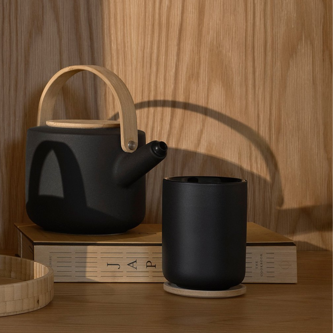 Nordic Matte Black Mug w/ Coaster