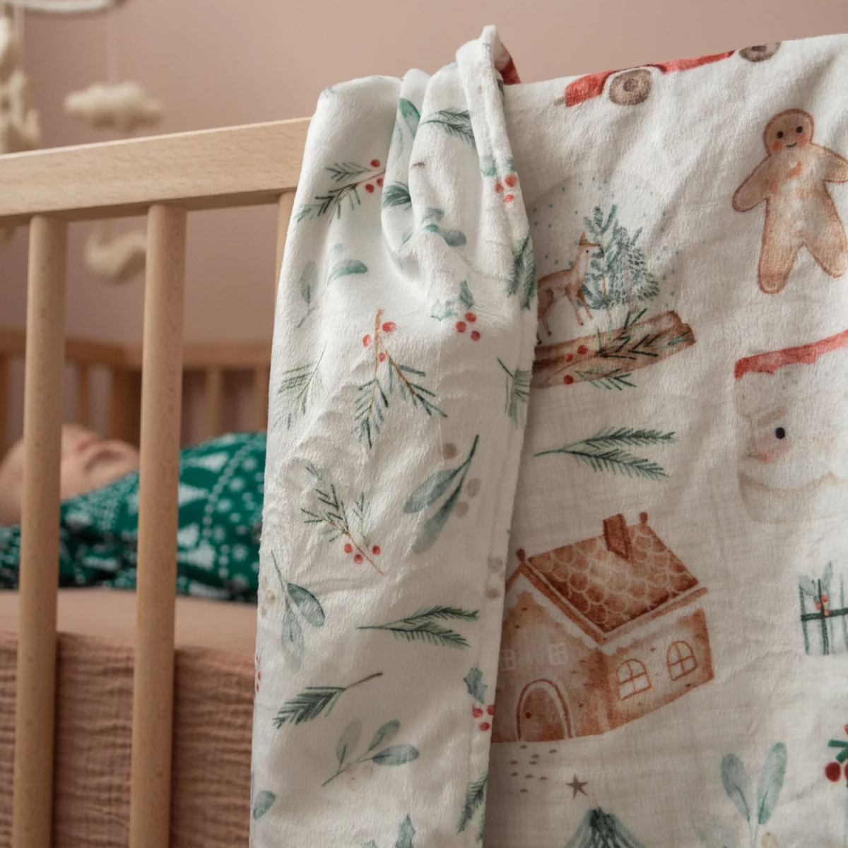 Cozy Christmas Reversible Baby Blanket