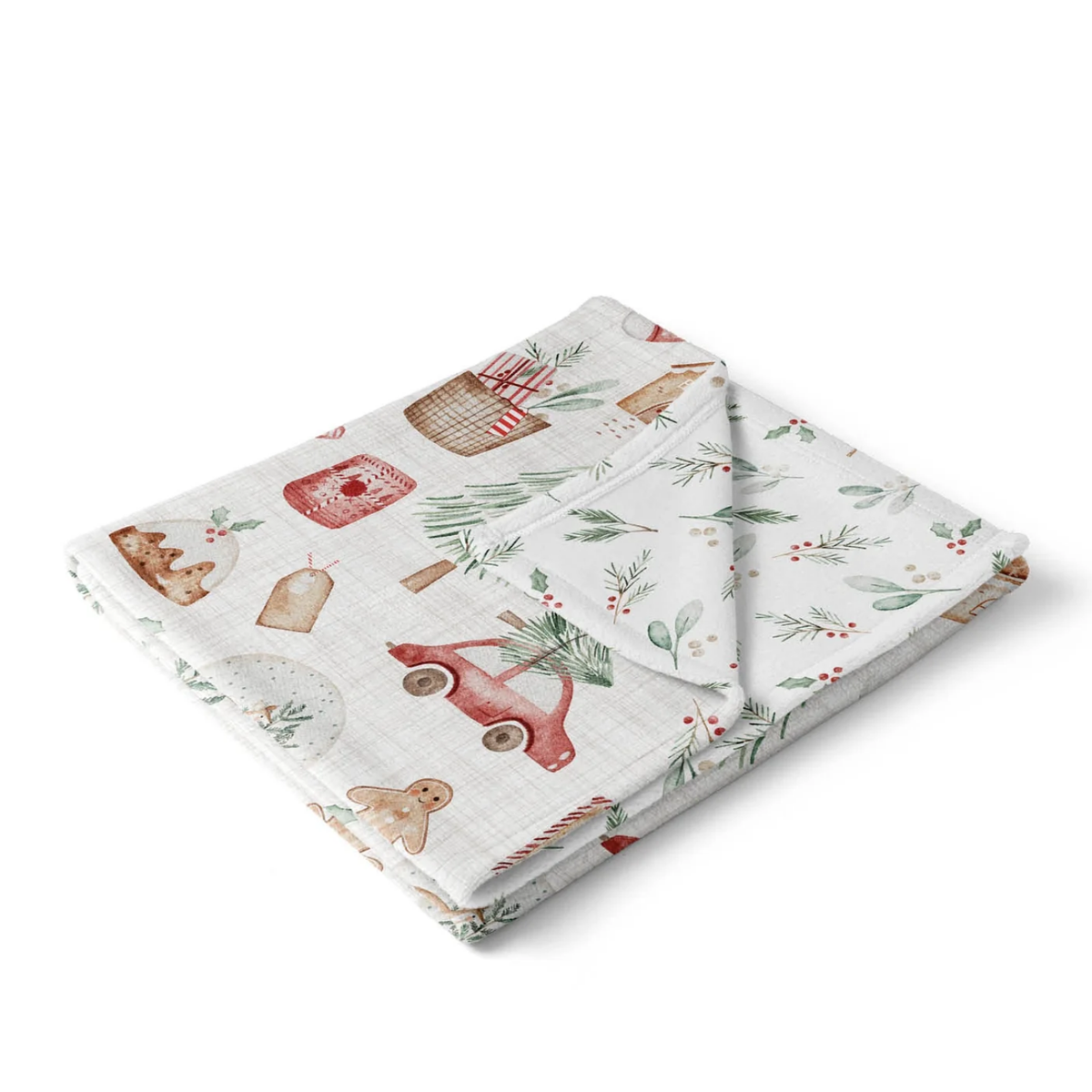 Cozy Christmas Reversible Baby Blanket