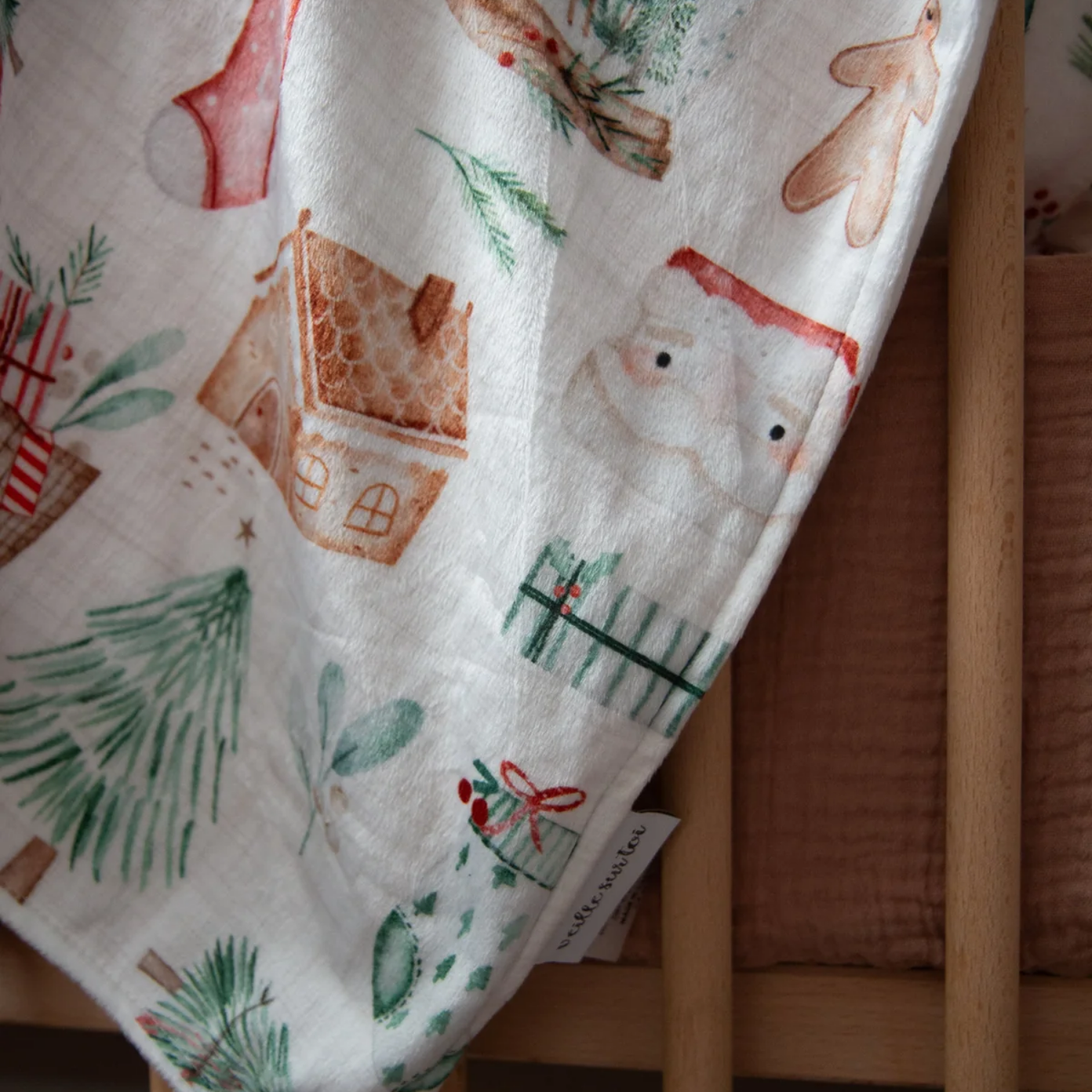 Cozy Christmas Reversible Baby Blanket