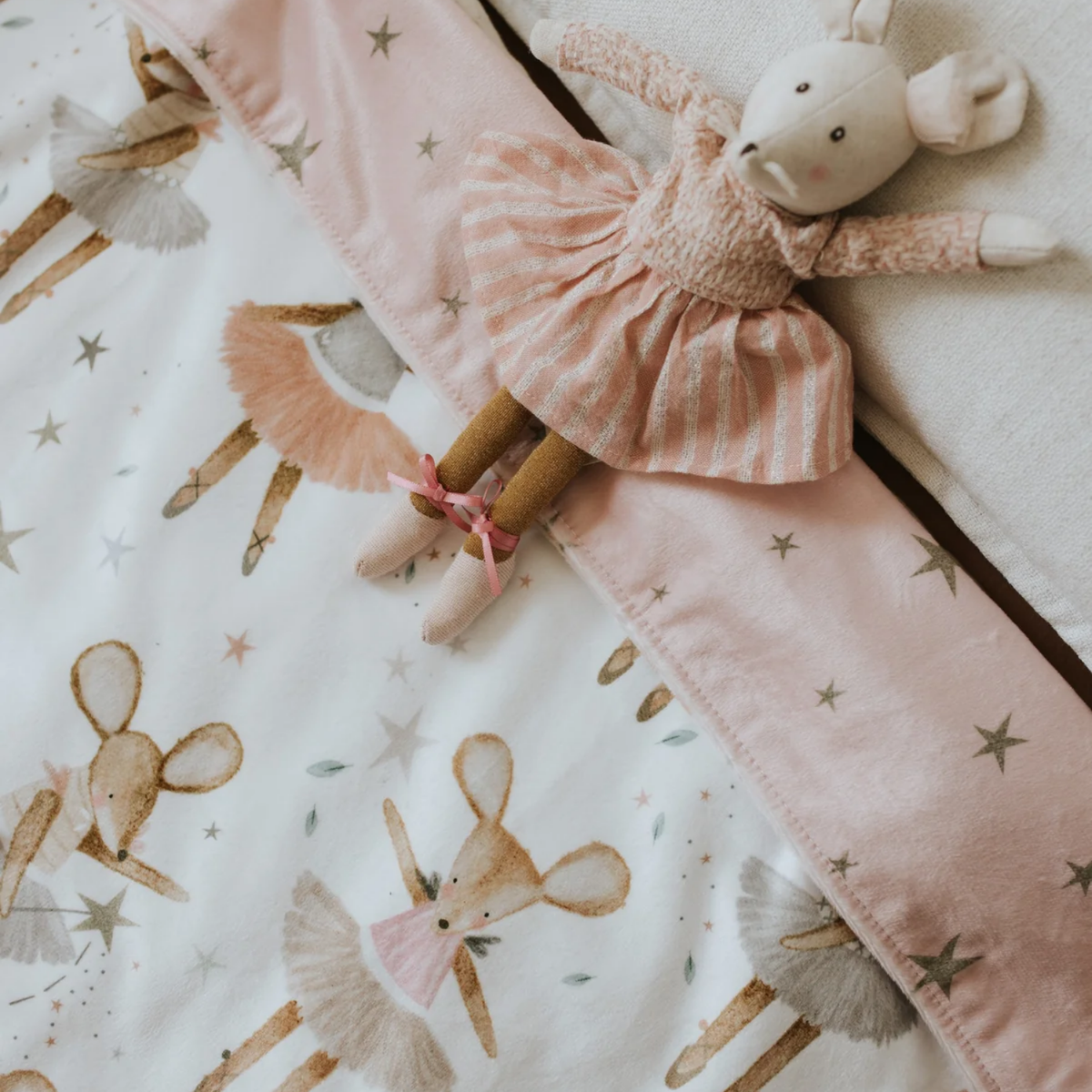 Anna Ballerina Reversible Mini Baby Blanket