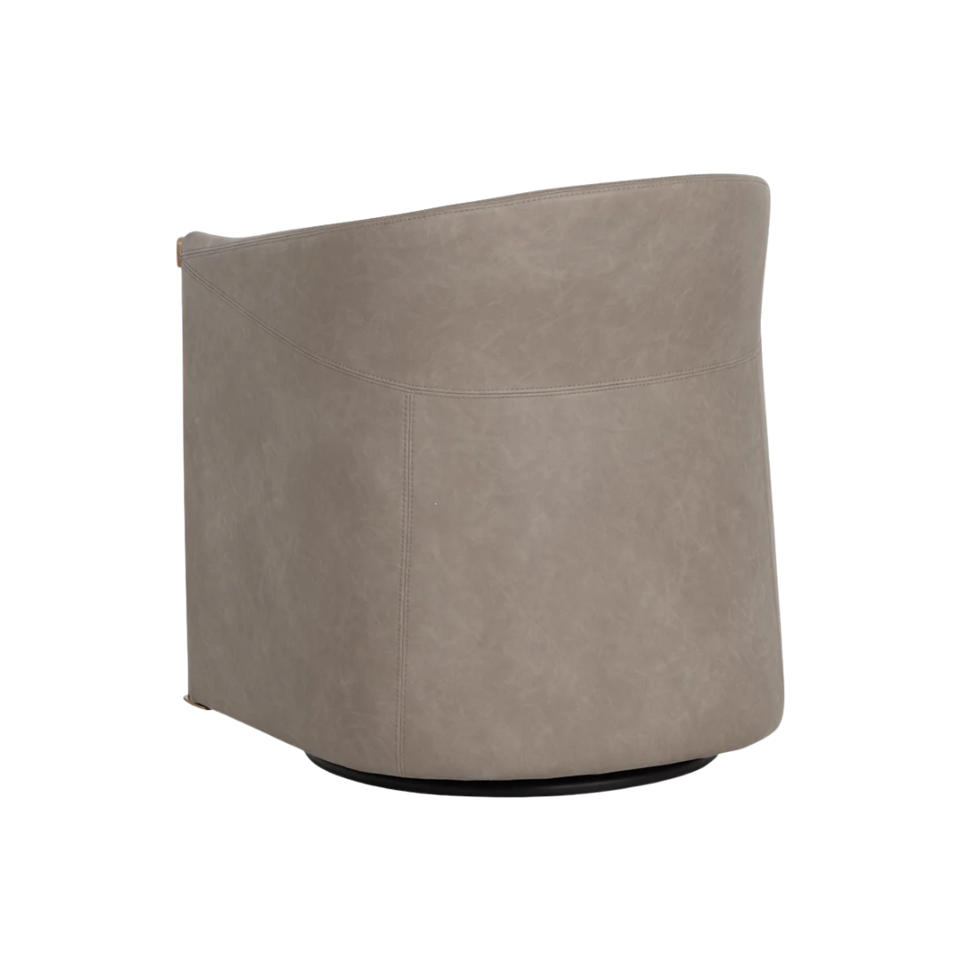 Ellington Swivel Lounge Chair - Meg Taupe/Ivanhoe Mineral
