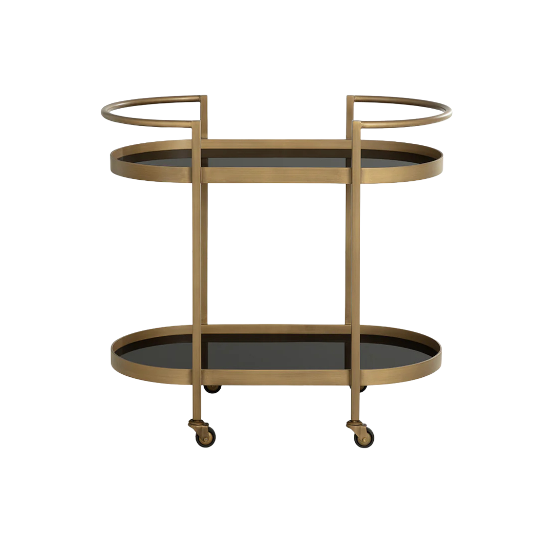 Astor Bar Cart - Antique Brass