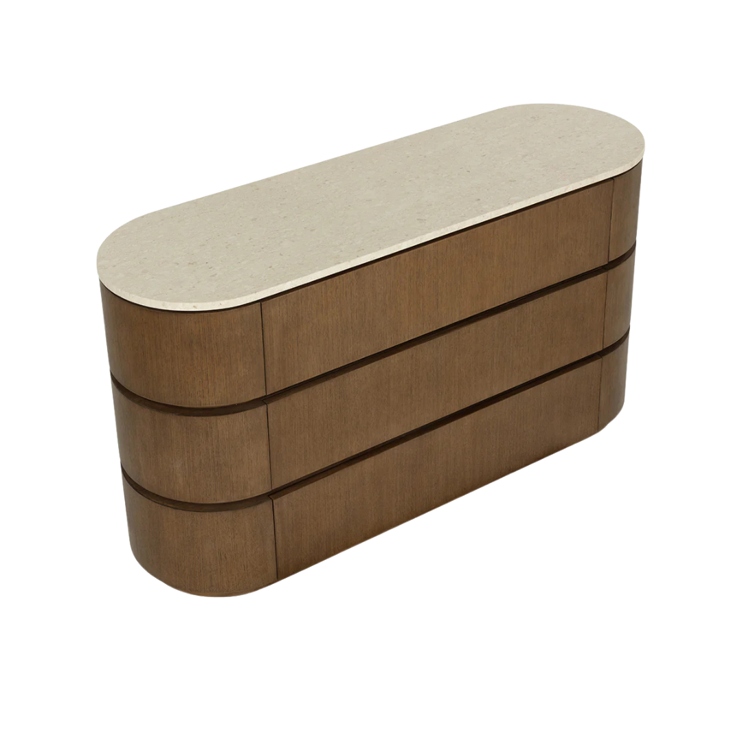 Arcis Marble/Oak Wood Dresser