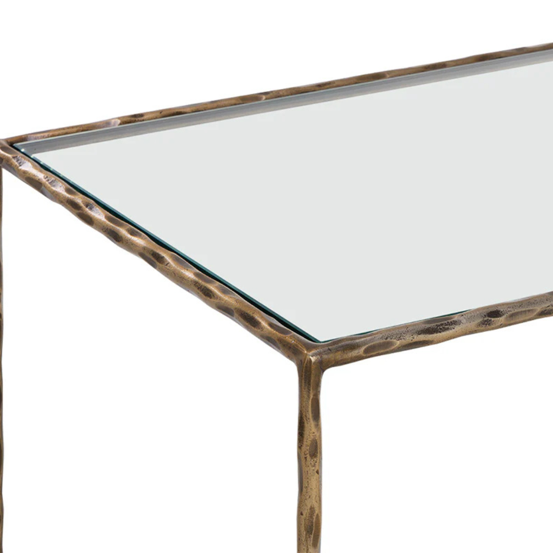 Larkin 30" Rectangle Nightstand - Antique Brass