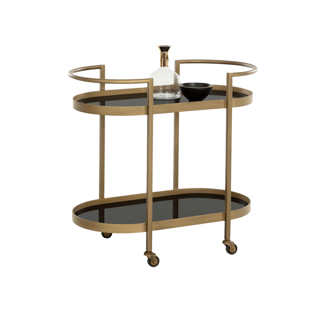 Astor Bar Cart - Antique Brass
