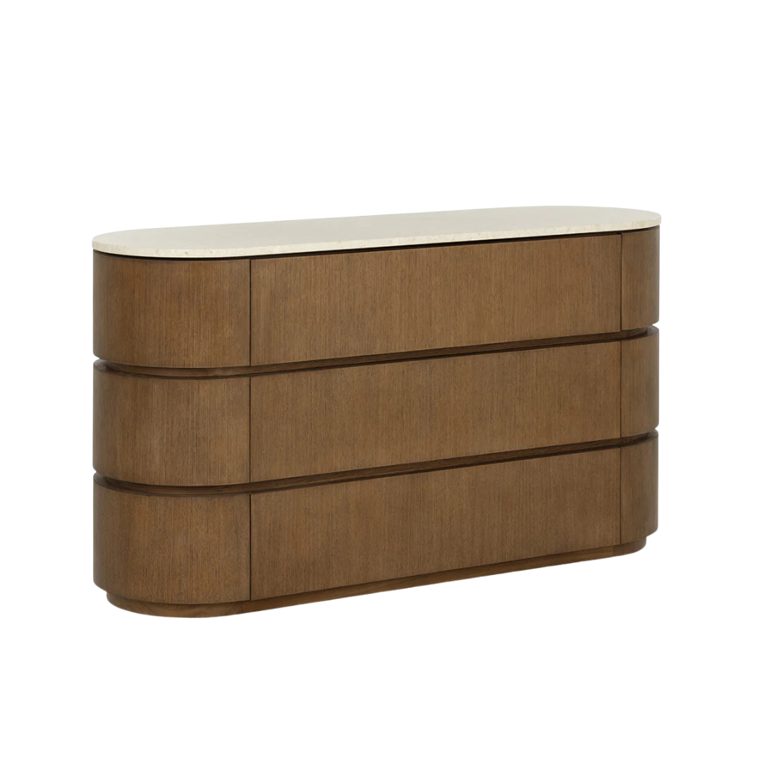 Arcis Marble/Oak Wood Dresser