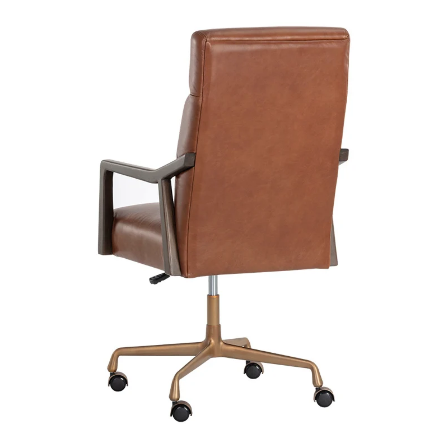 Colin Adjustable Office Chair - Tobacco Brown Leather