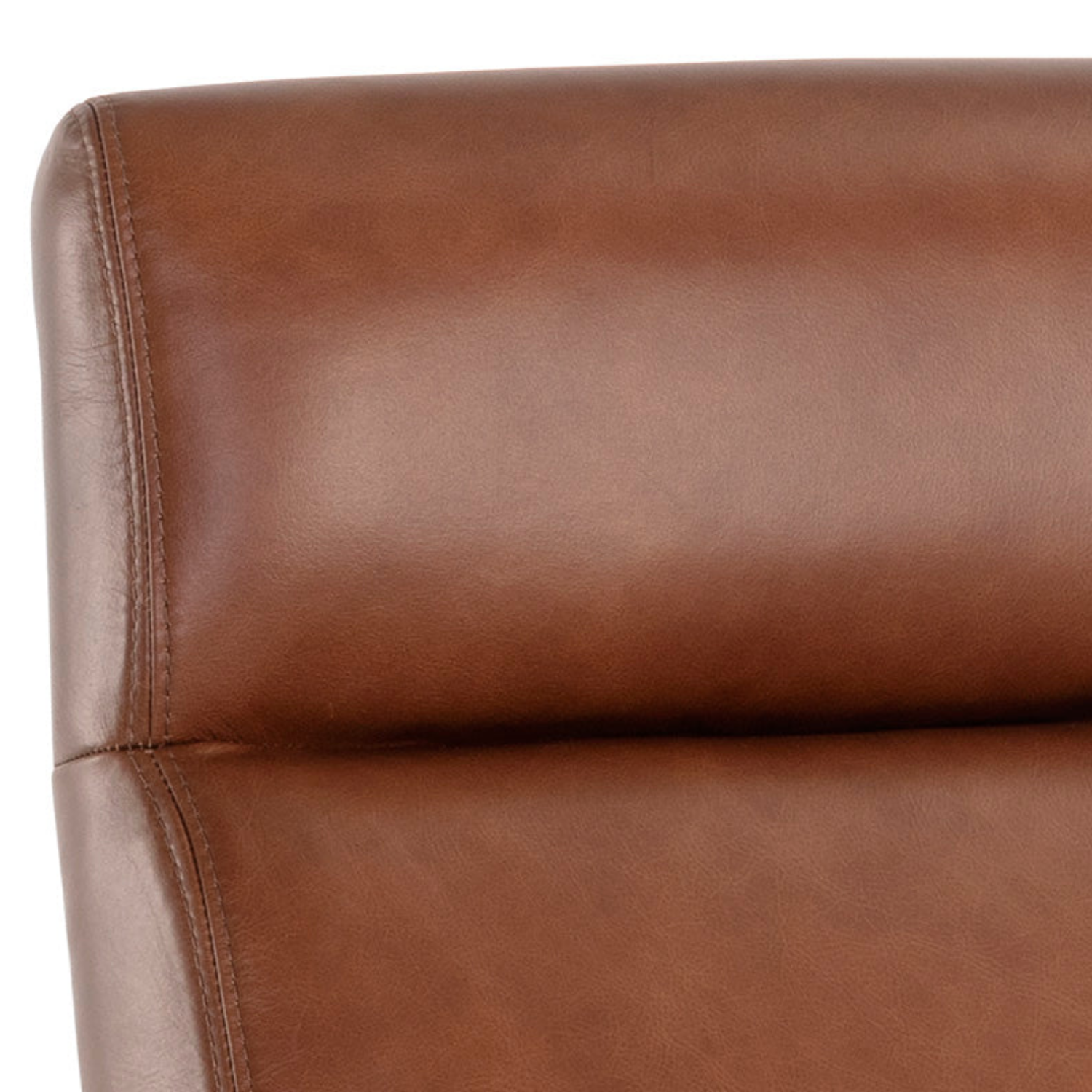 Colin Adjustable Office Chair - Tobacco Brown Leather