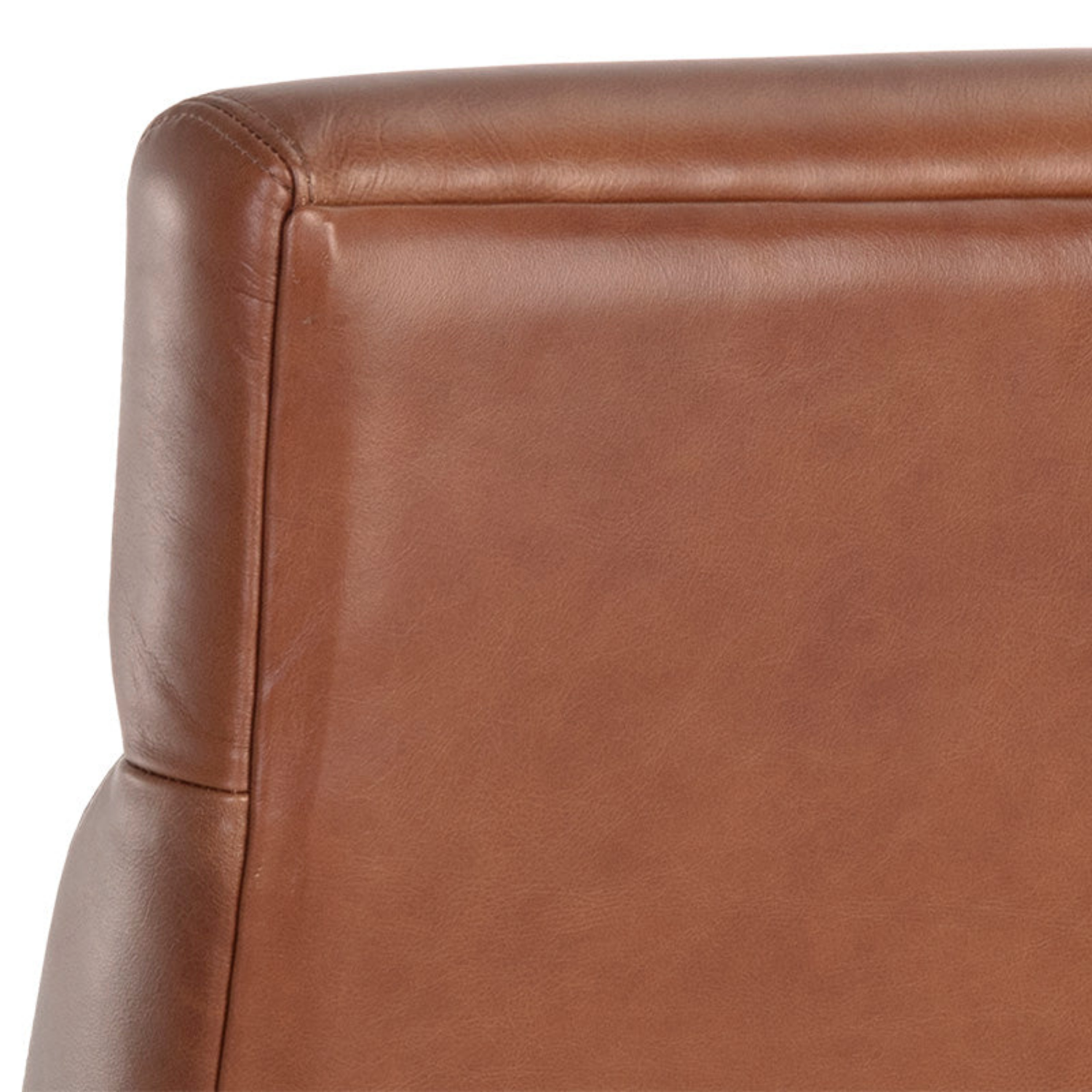 Colin Adjustable Office Chair - Tobacco Brown Leather