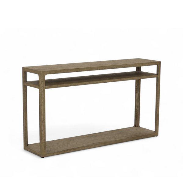 Windemere Oak Console Table - Smoke Grey