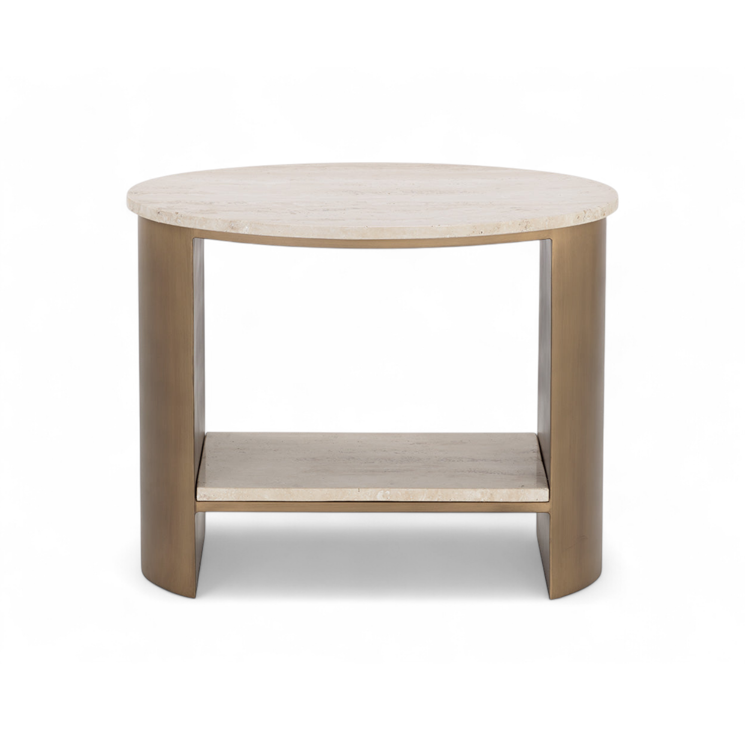 Cavern Travertine Side Table