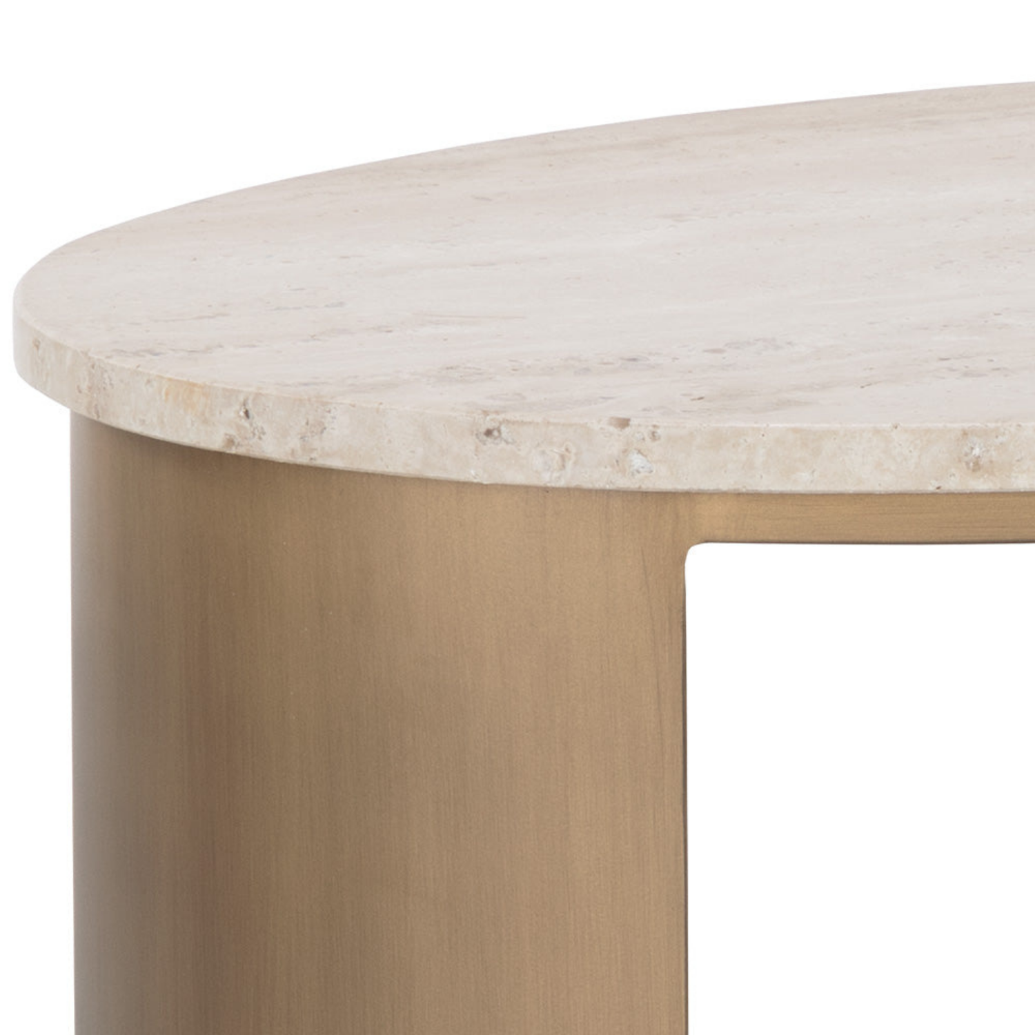 Cavern Travertine Side Table