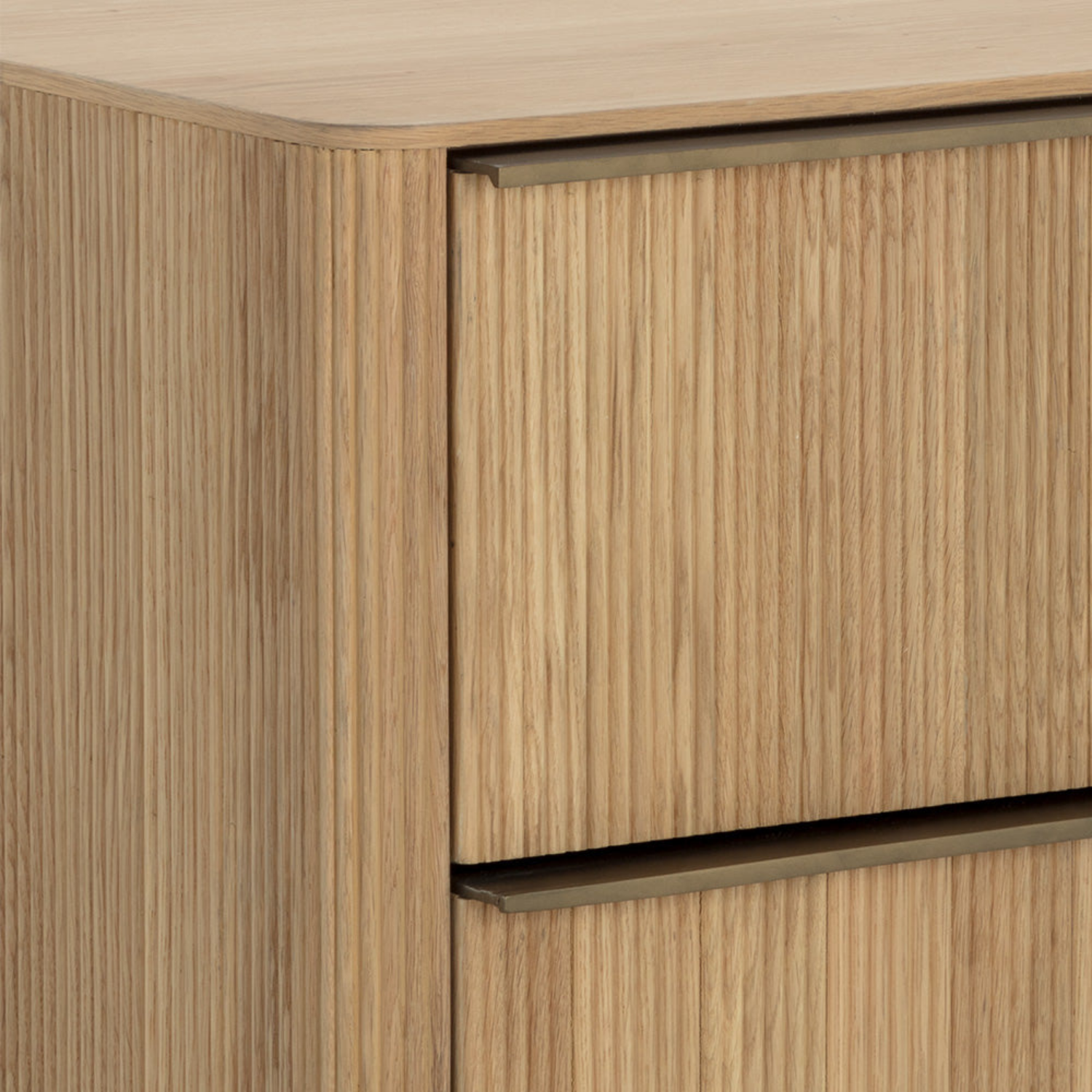 Fluted Oak Nightstand - Natural