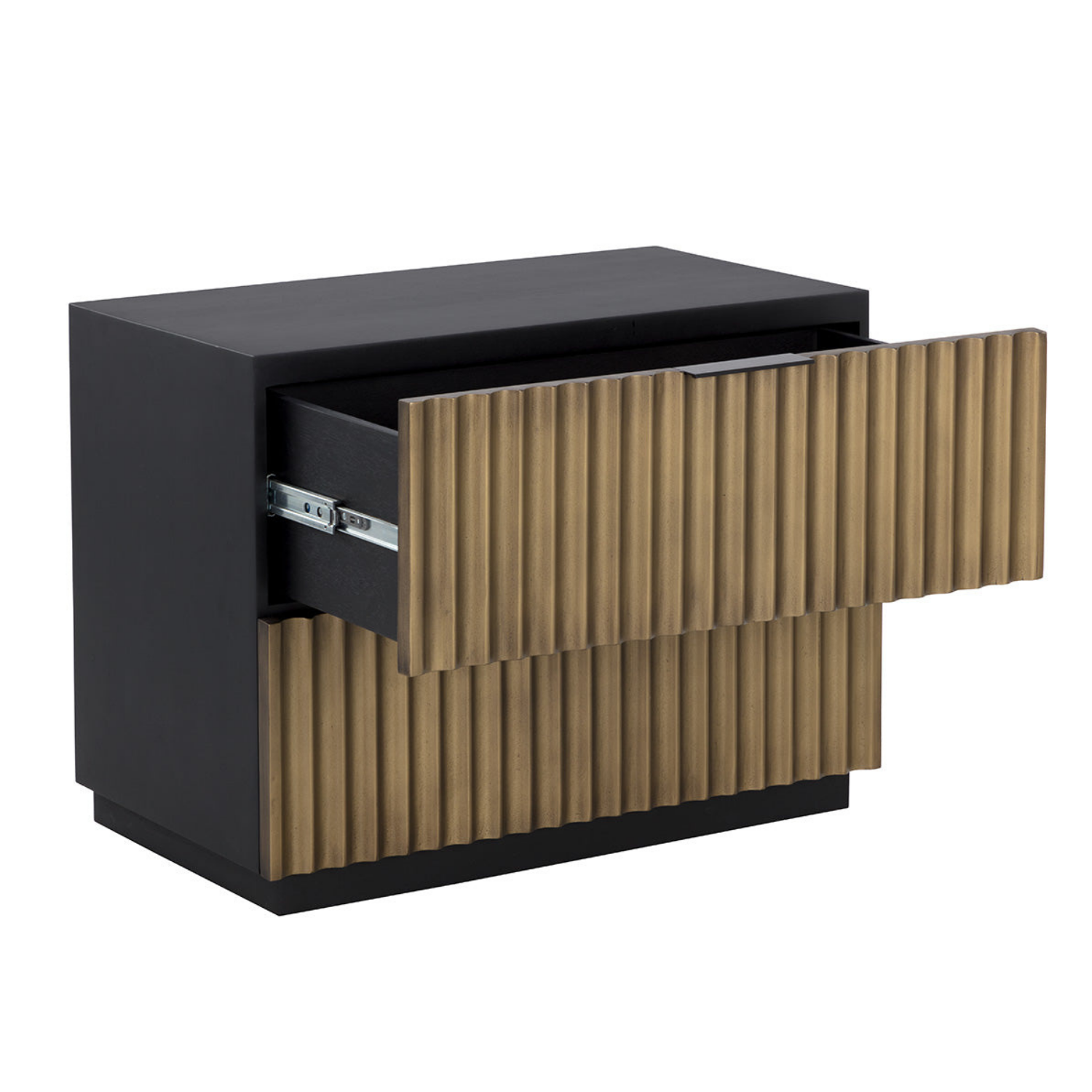 Armoury Nightstand - Black/Brass