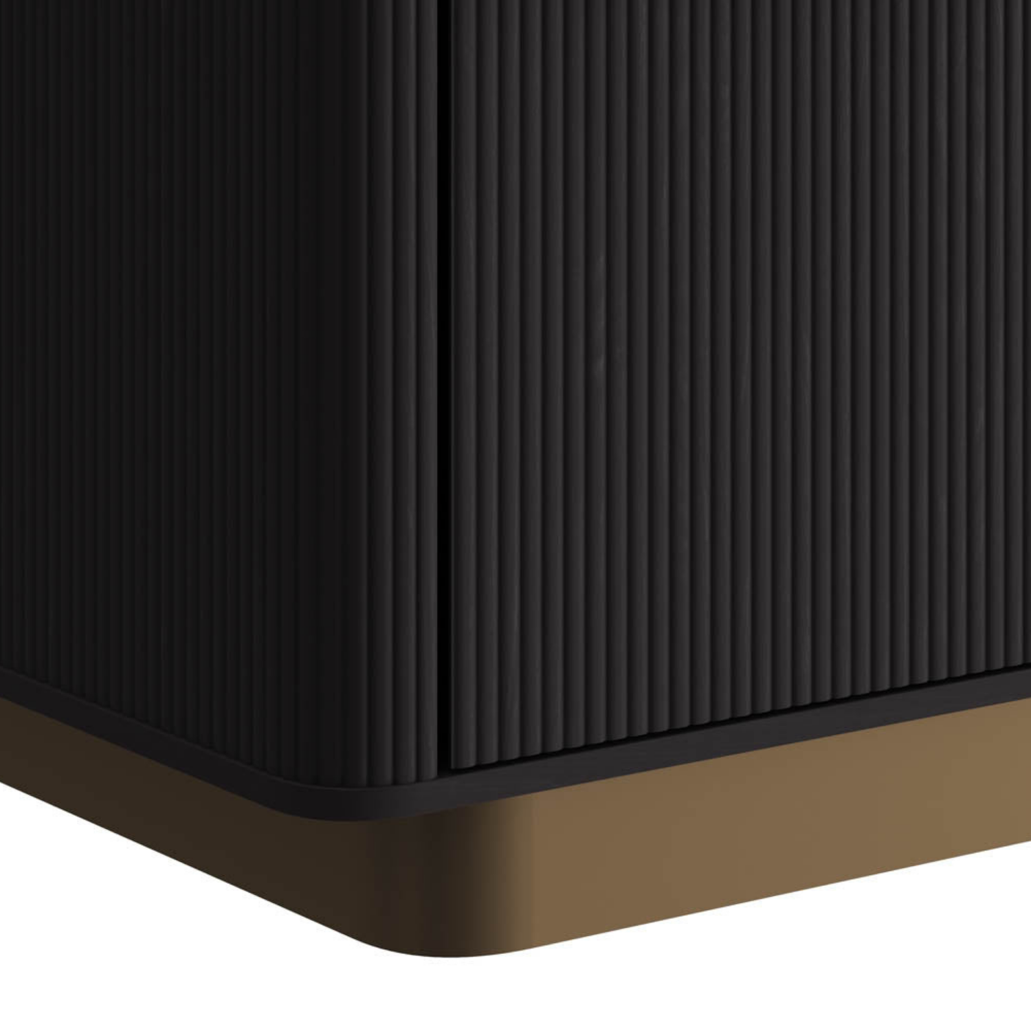 Fluted Oak Nightstand - Charcoal