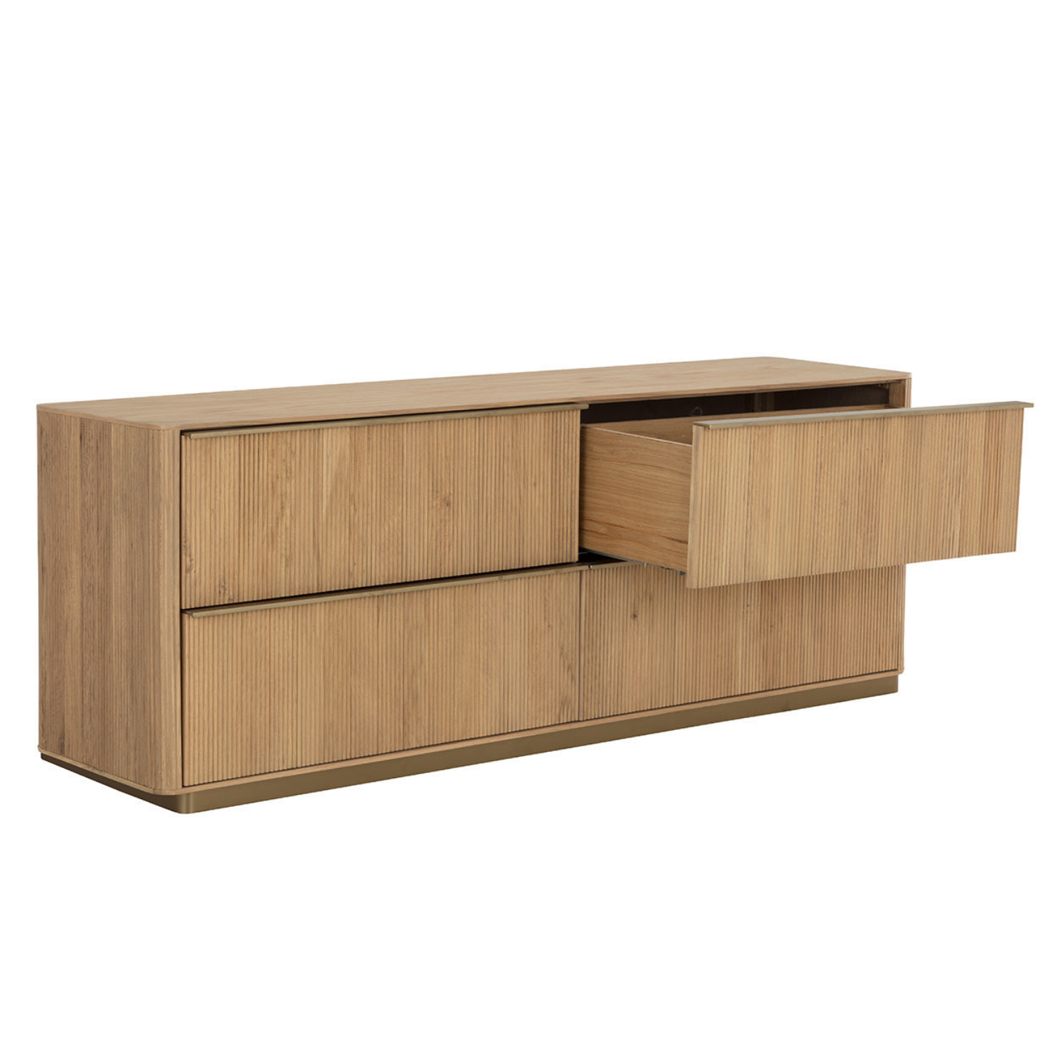 Fluted Oak Dresser - Natural