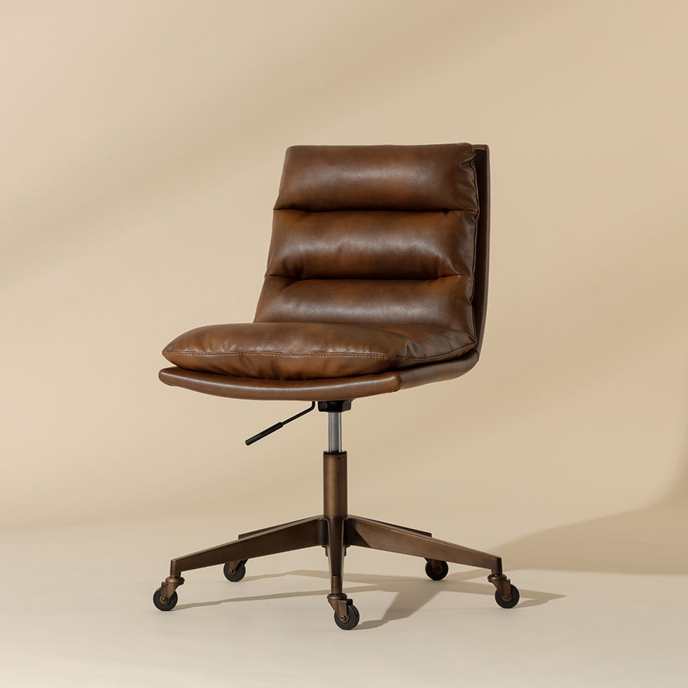 Bravo Padded Office Chair - Cognac