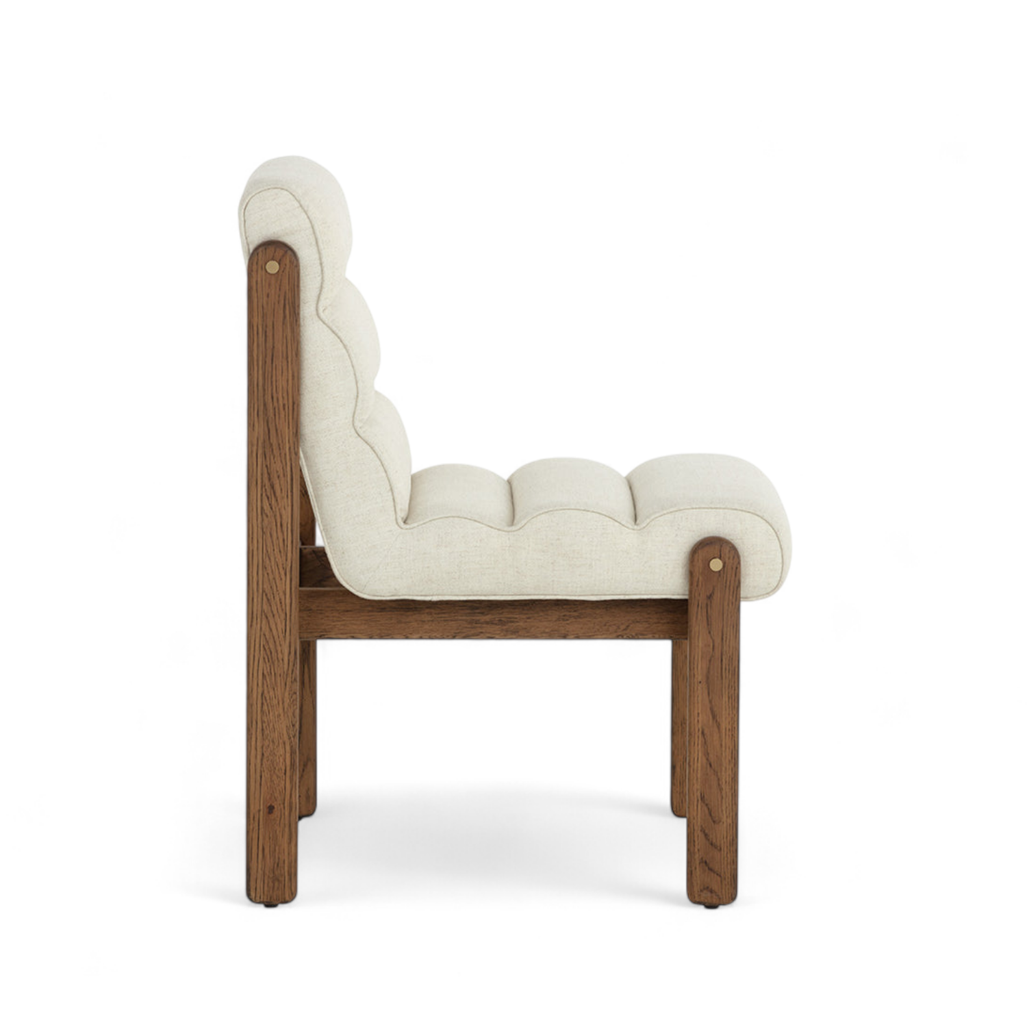 Billow Oak Dining Side Chair - Geralt Linen