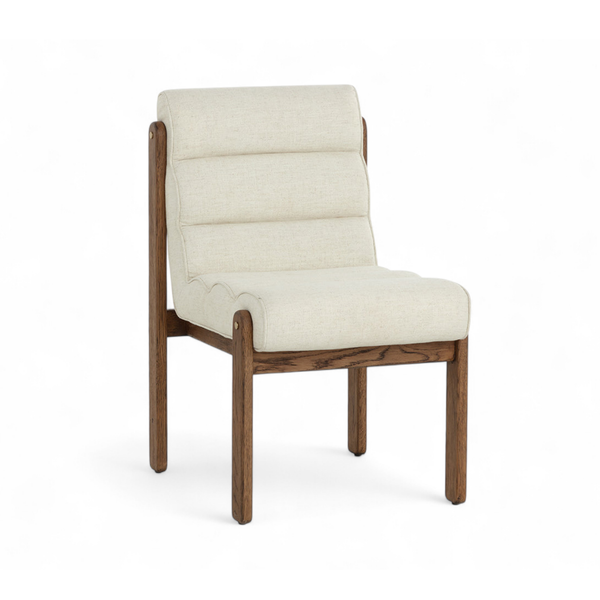 Billow Oak Dining Side Chair - Geralt Linen