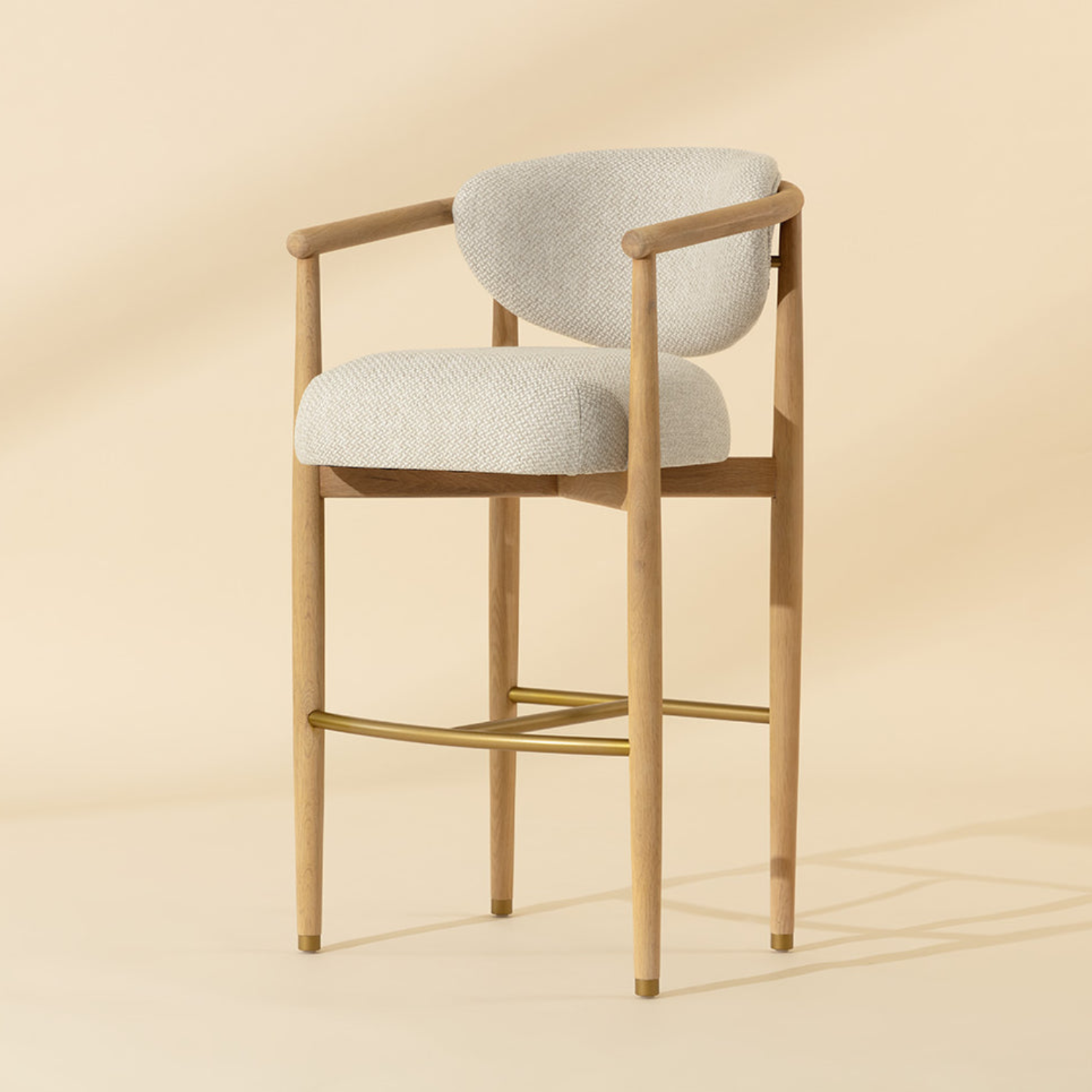 Niva Wood Barstool - Light Oak