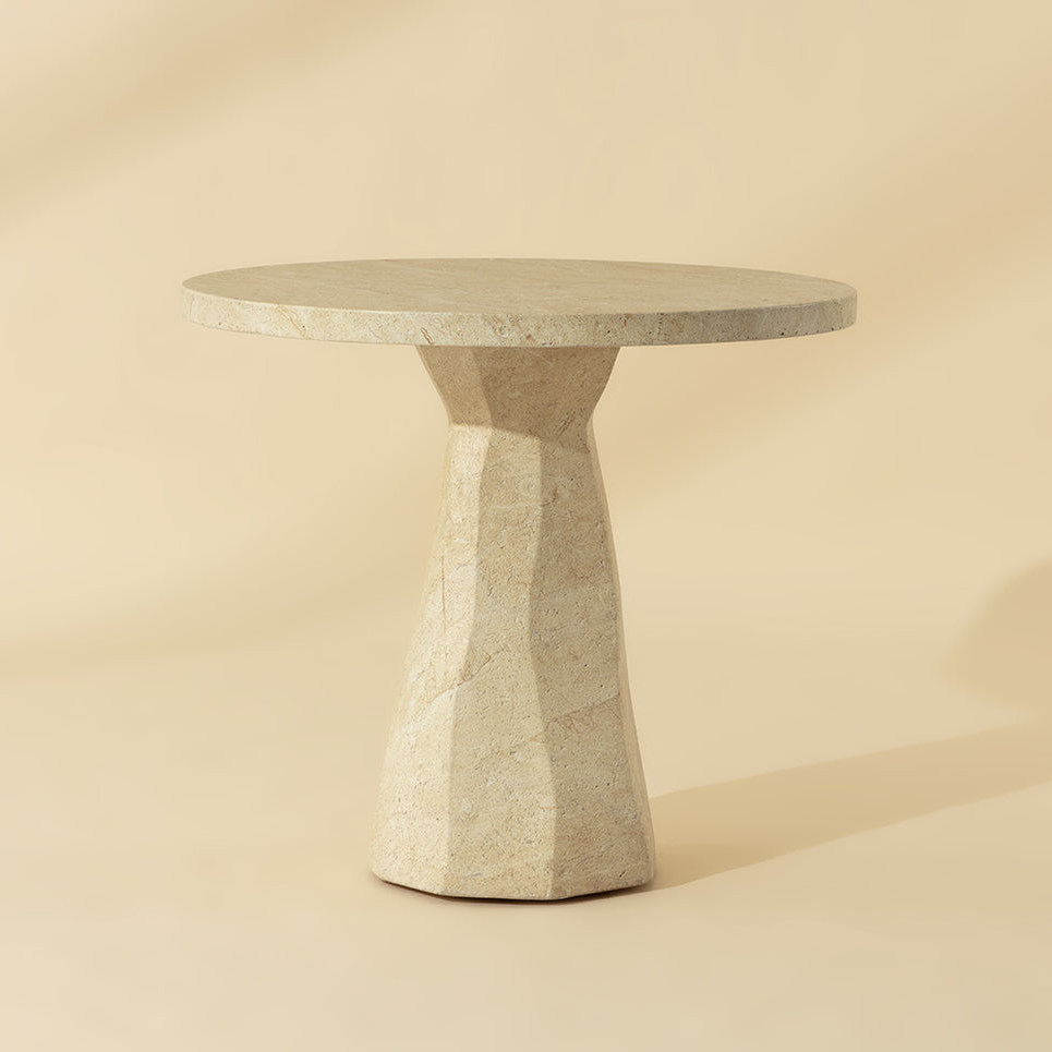 Tuque Bistro Table - Travertine