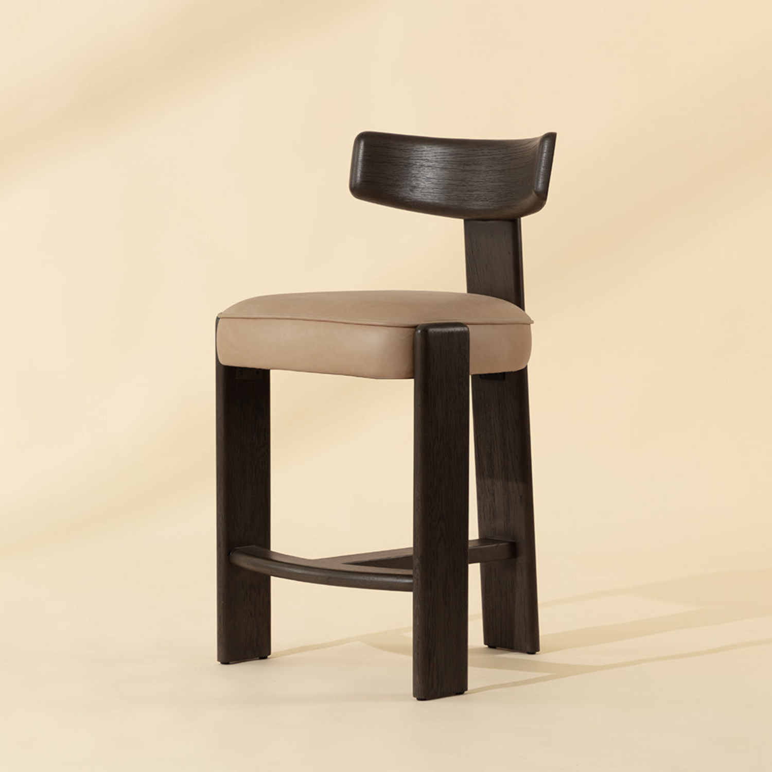 Soren Wood Counter Stool - Dark Brown