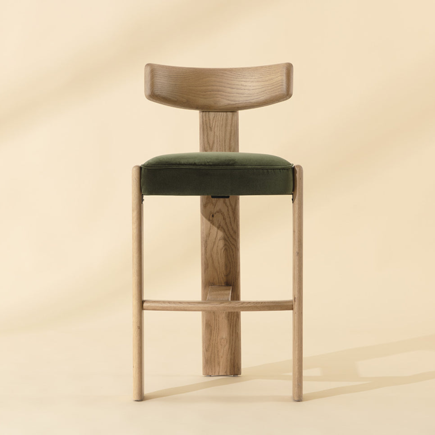 Soren Wood Barstool - Rustic Oak